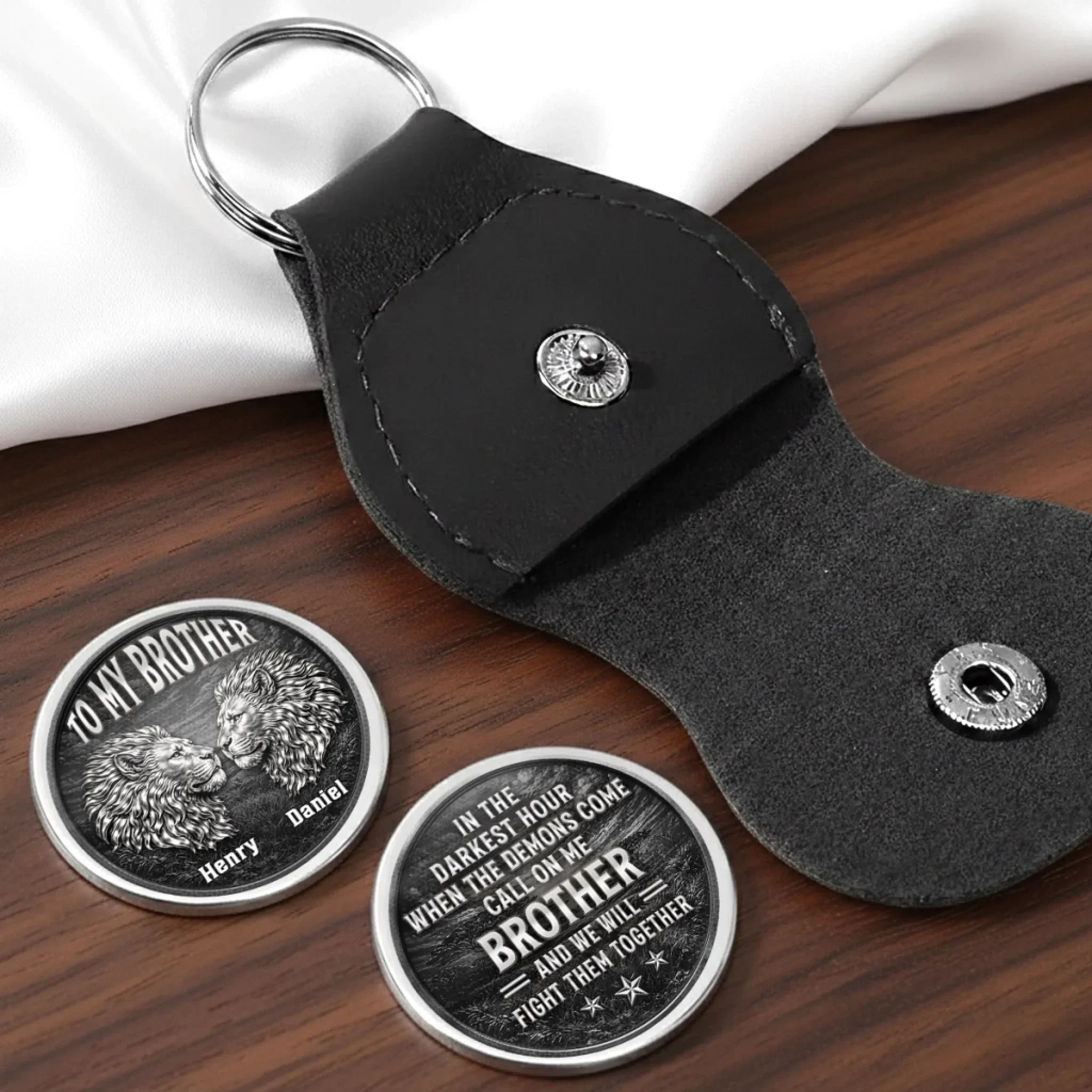 Custom Pocket Hug - Personalized Birthday Gifts For Brother - Brothers Stand Strong Together - Image 8