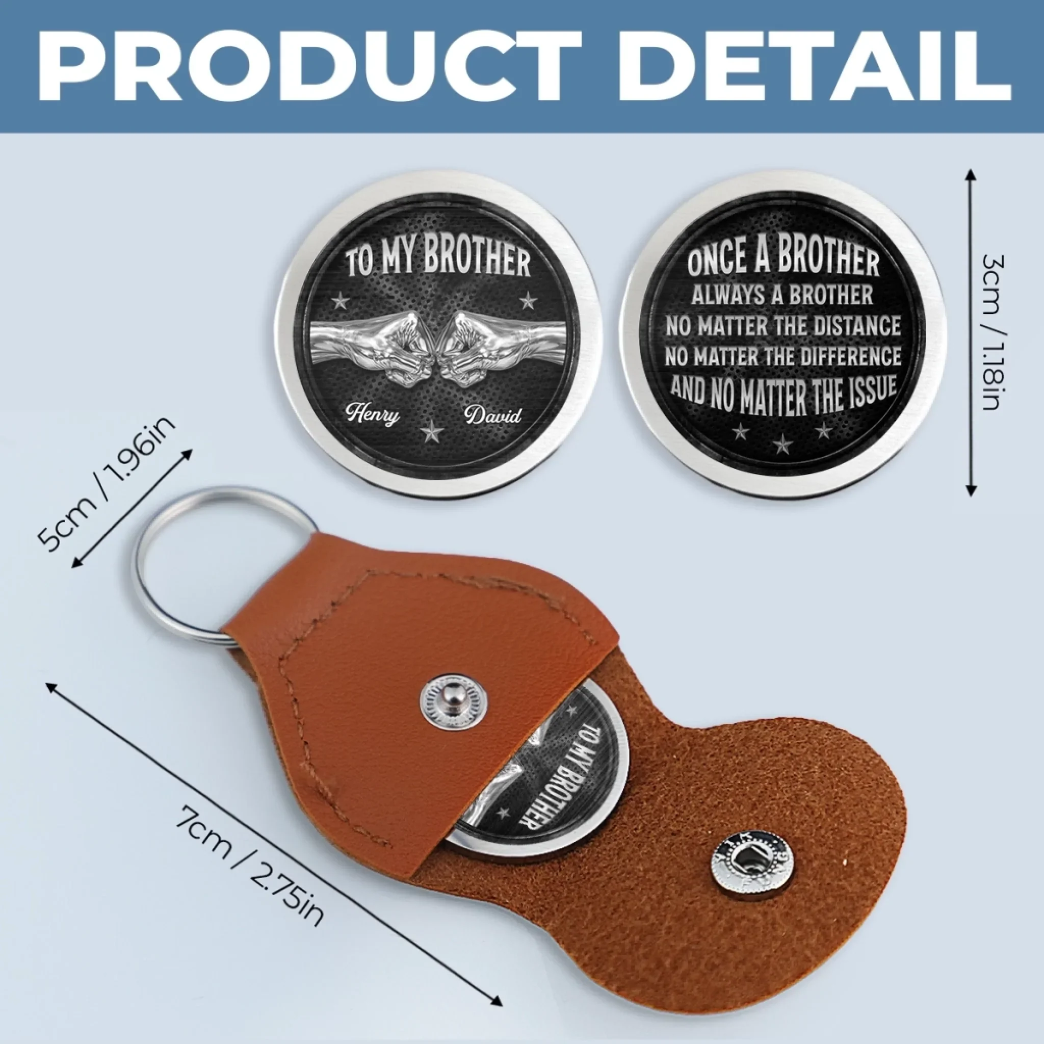 Custom Pocket Hug - Personalized Birthday Gifts For Brother - Brothers Through Thick Thin - Image 10