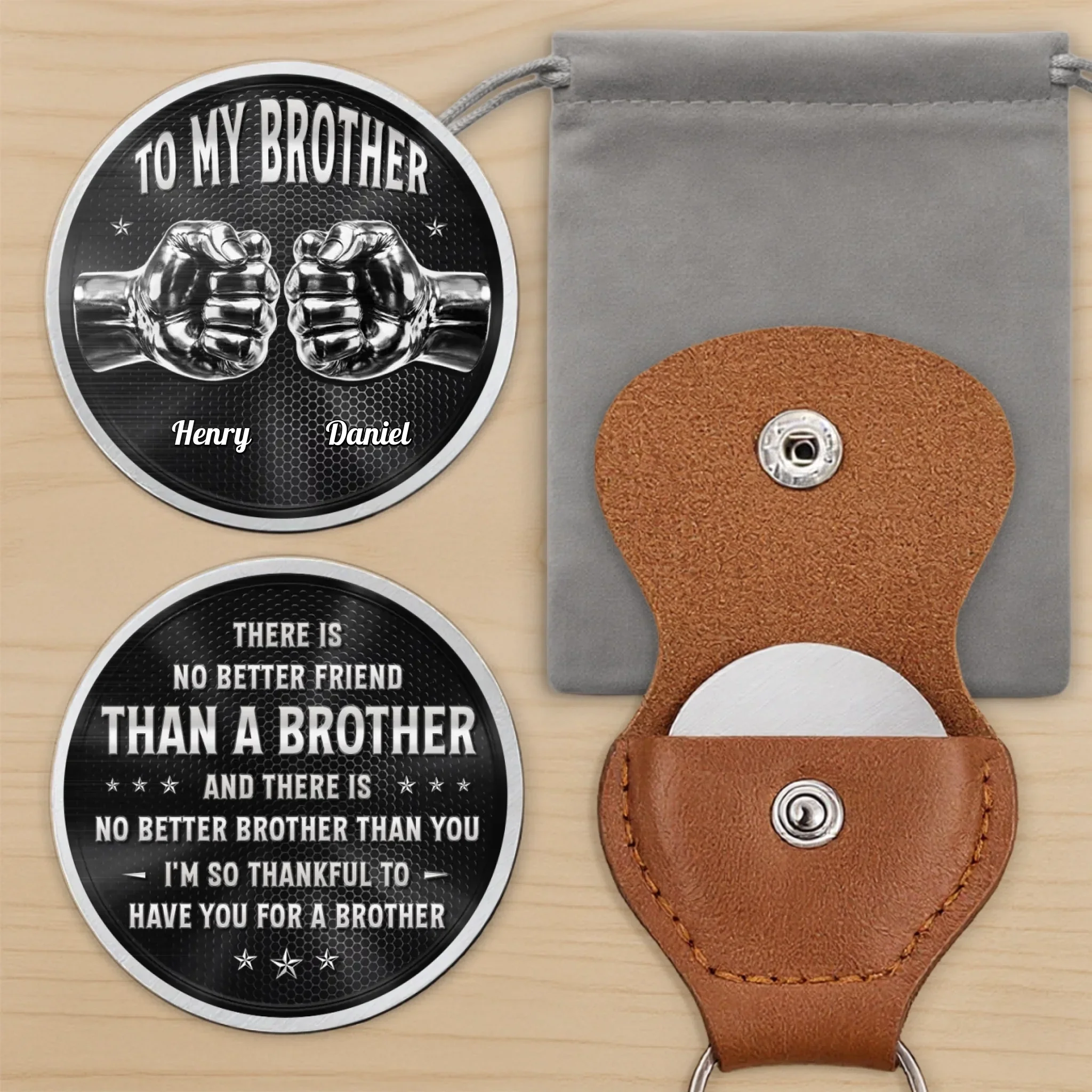 Custom Pocket Hug - Personalized Birthday Gifts For Brother - Growing Up Brothers Forever - Image 11