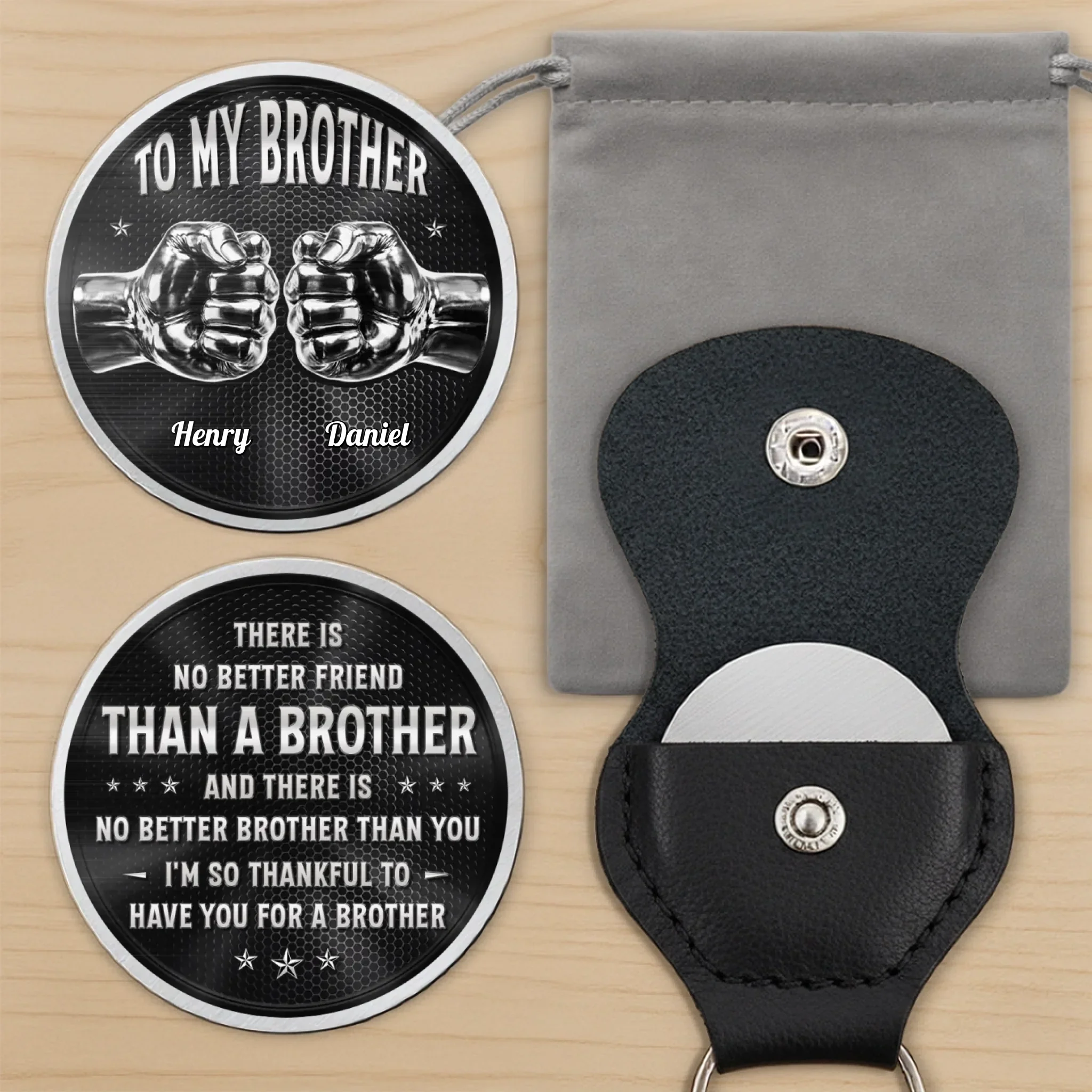 Custom Pocket Hug - Personalized Birthday Gifts For Brother - Growing Up Brothers Forever - Image 12