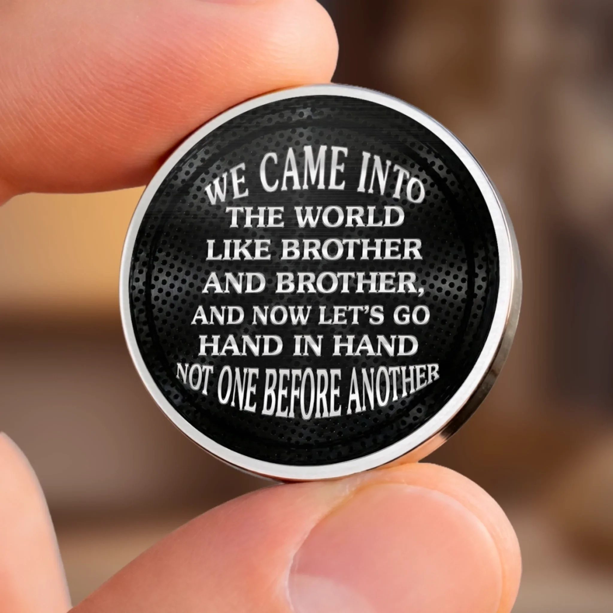 Custom Pocket Hug - Personalized Birthday Gifts For Brother - Real Bros Stand Together - Image 7
