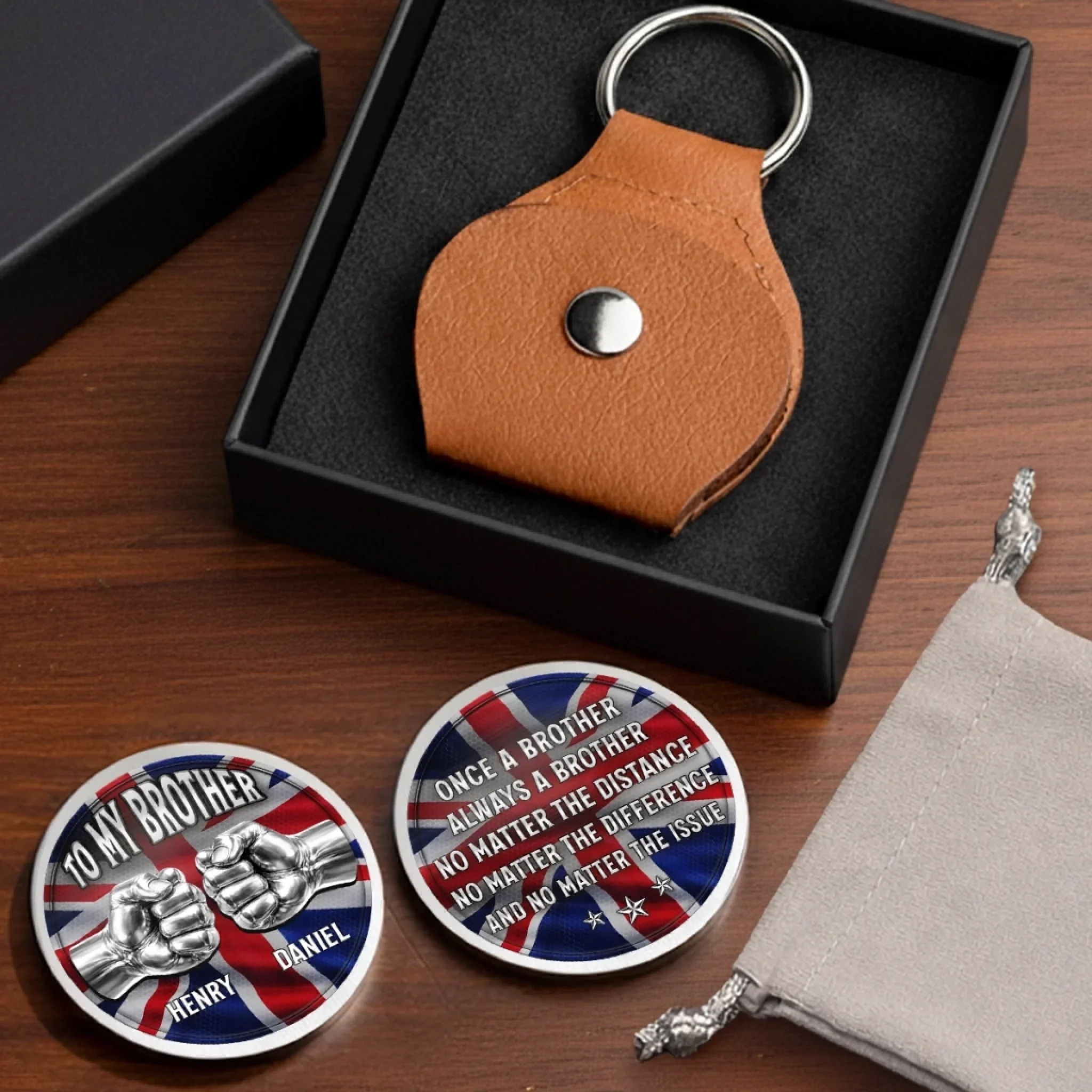 Custom Pocket Hug - Personalized Birthday Gifts For Brother - Unbreakable Brothers - Image 11