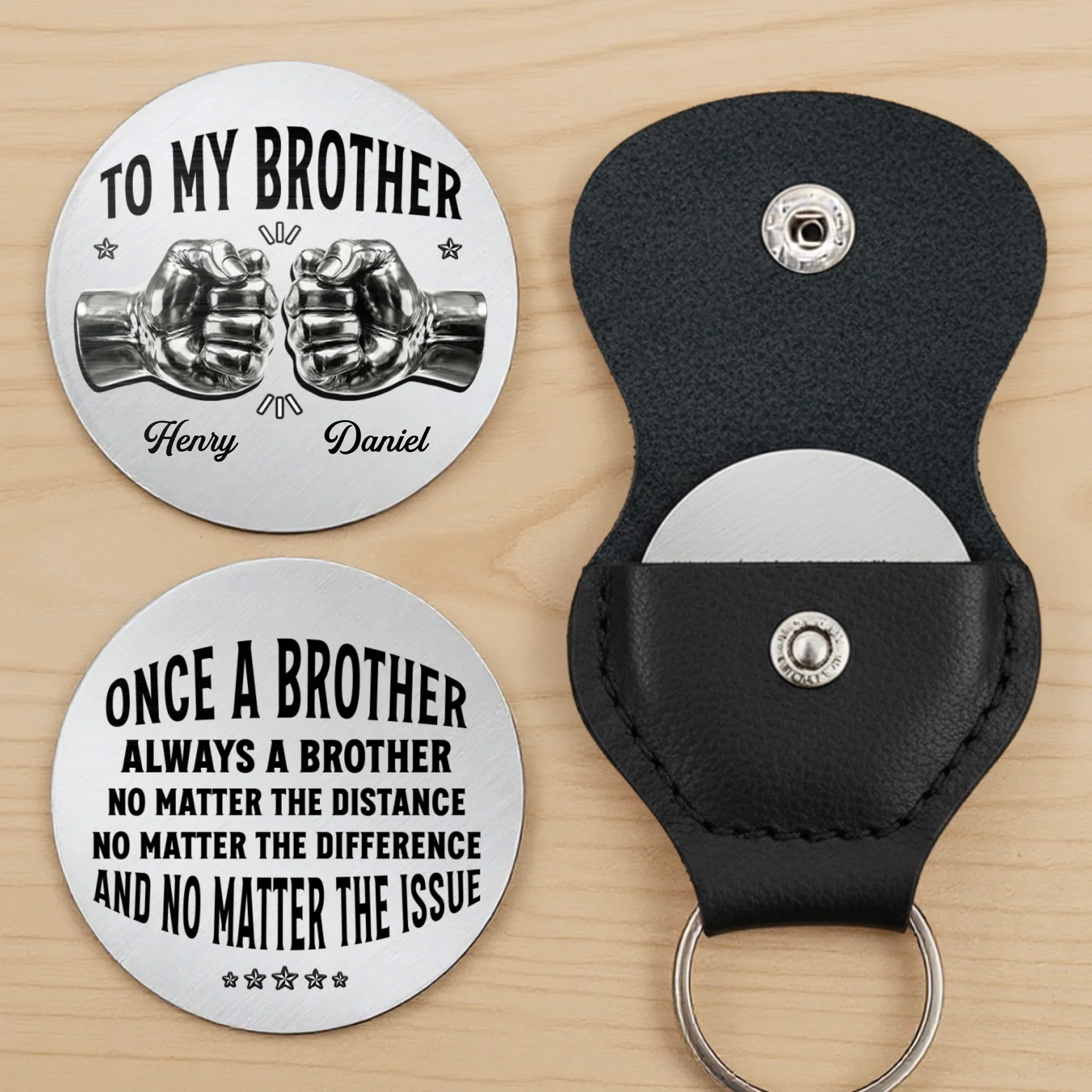 Custom Pocket Hug - Personalized Birthday Gifts For Brothers - Always Here For You - Image 4