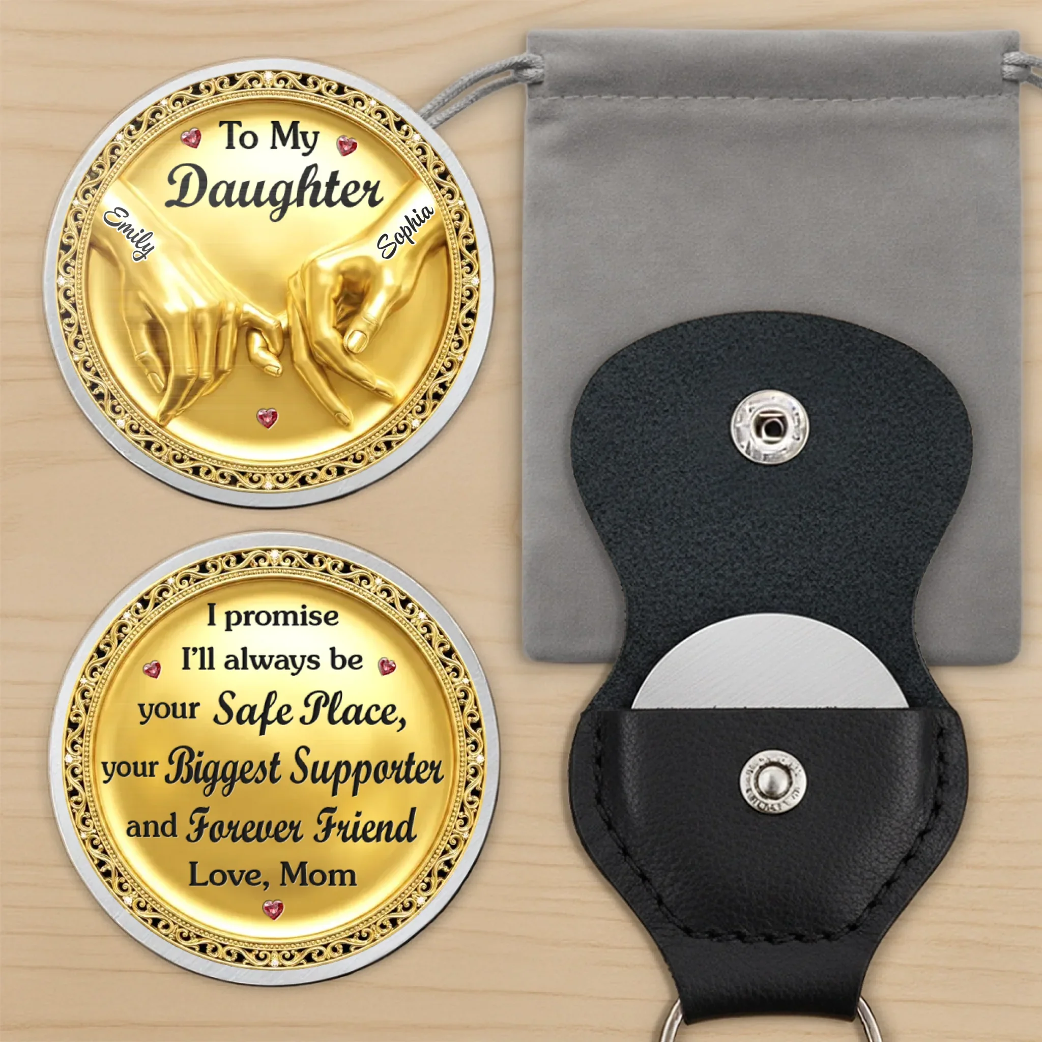 Custom Pocket Hug - Personalized Birthday Gifts For Daughter - Your Biggest Supporter - Image 10