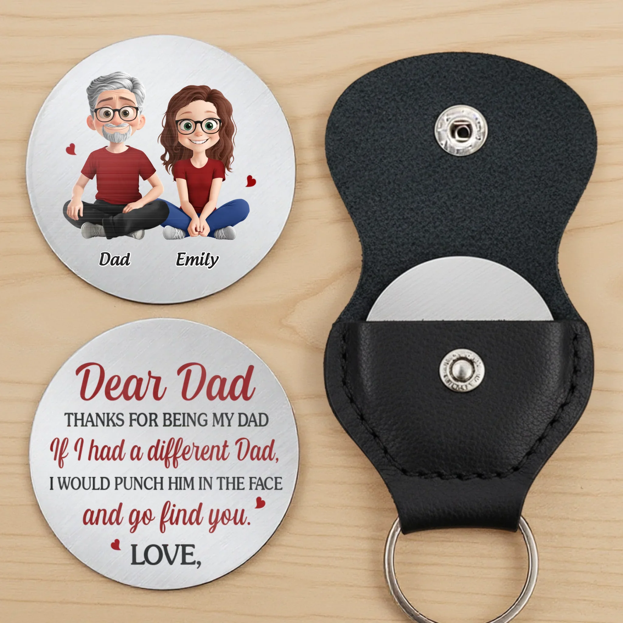 Custom Pocket Hug - Personalized Birthday Gifts For Mom, Dad - A Hug From My Heart - Image 3