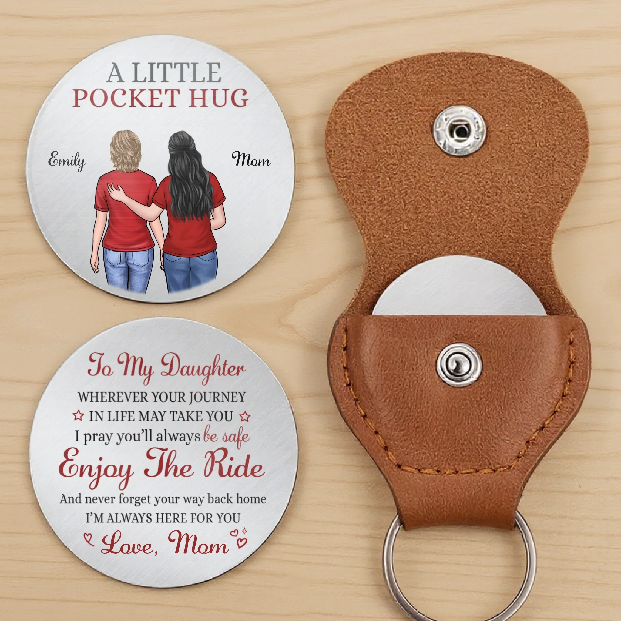 Custom Pocket Hug - Personalized Birthday Gifts For Mom, Dad, Daughter, Son - Carry My Love Always - Image 2
