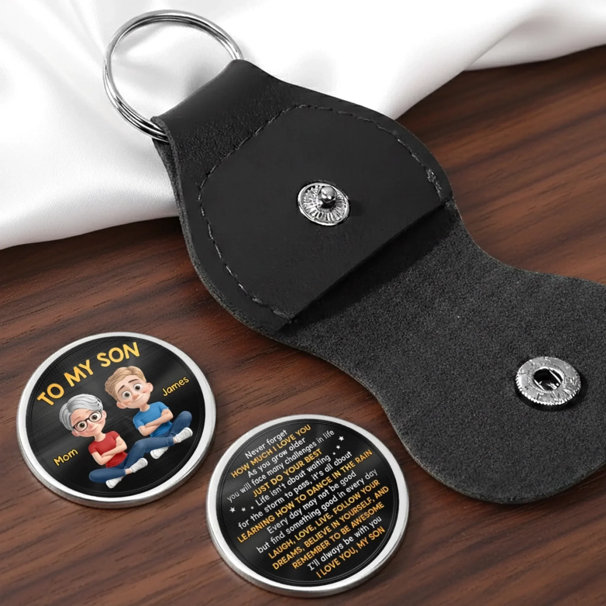 Custom Pocket Hug - Personalized Birthday Gifts For Mom, Son - Always Near You - Image 8