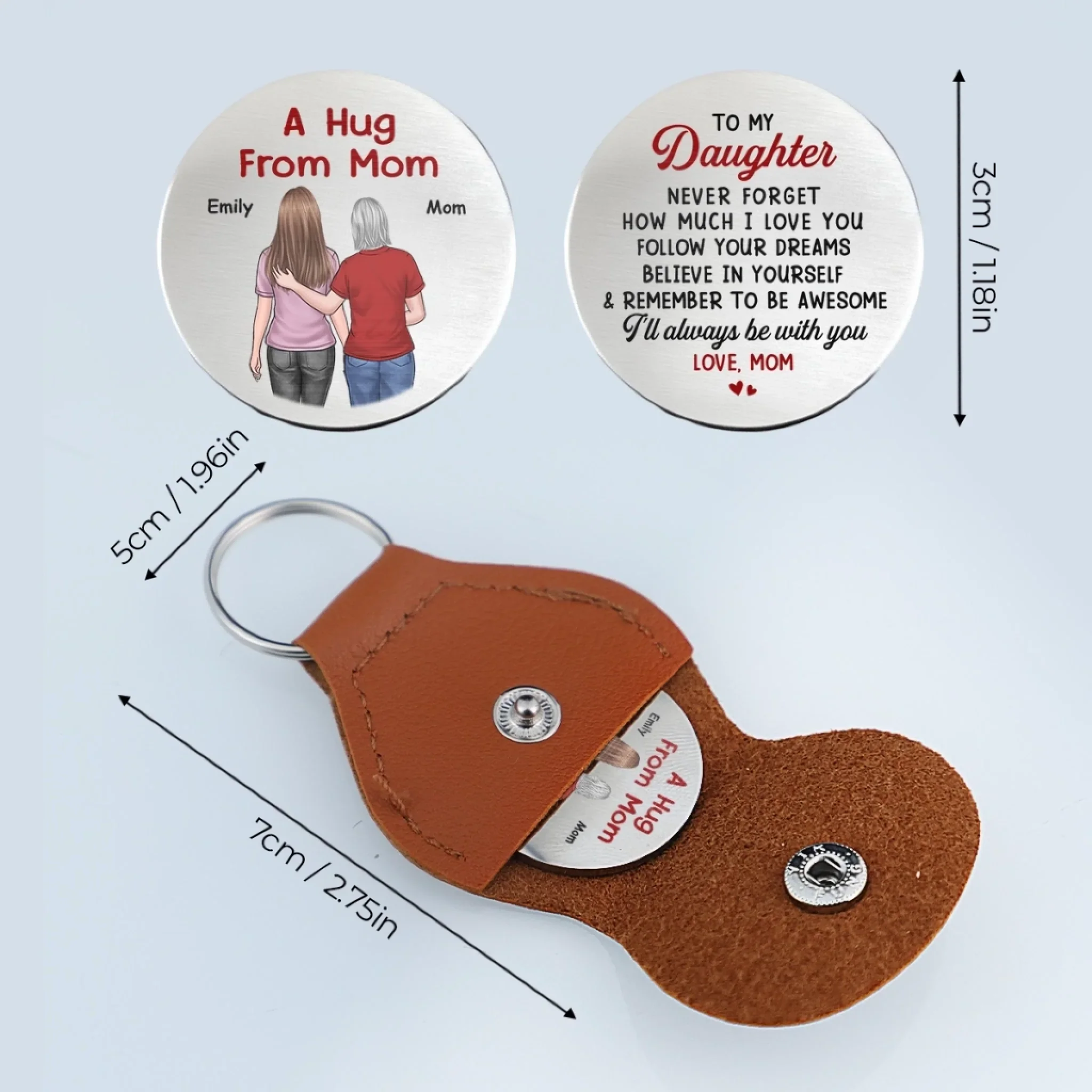 Custom Pocket Hug - Personalized Birthday Gifts For Mom, Son, Daughter - A Hug To Keep - Image 6