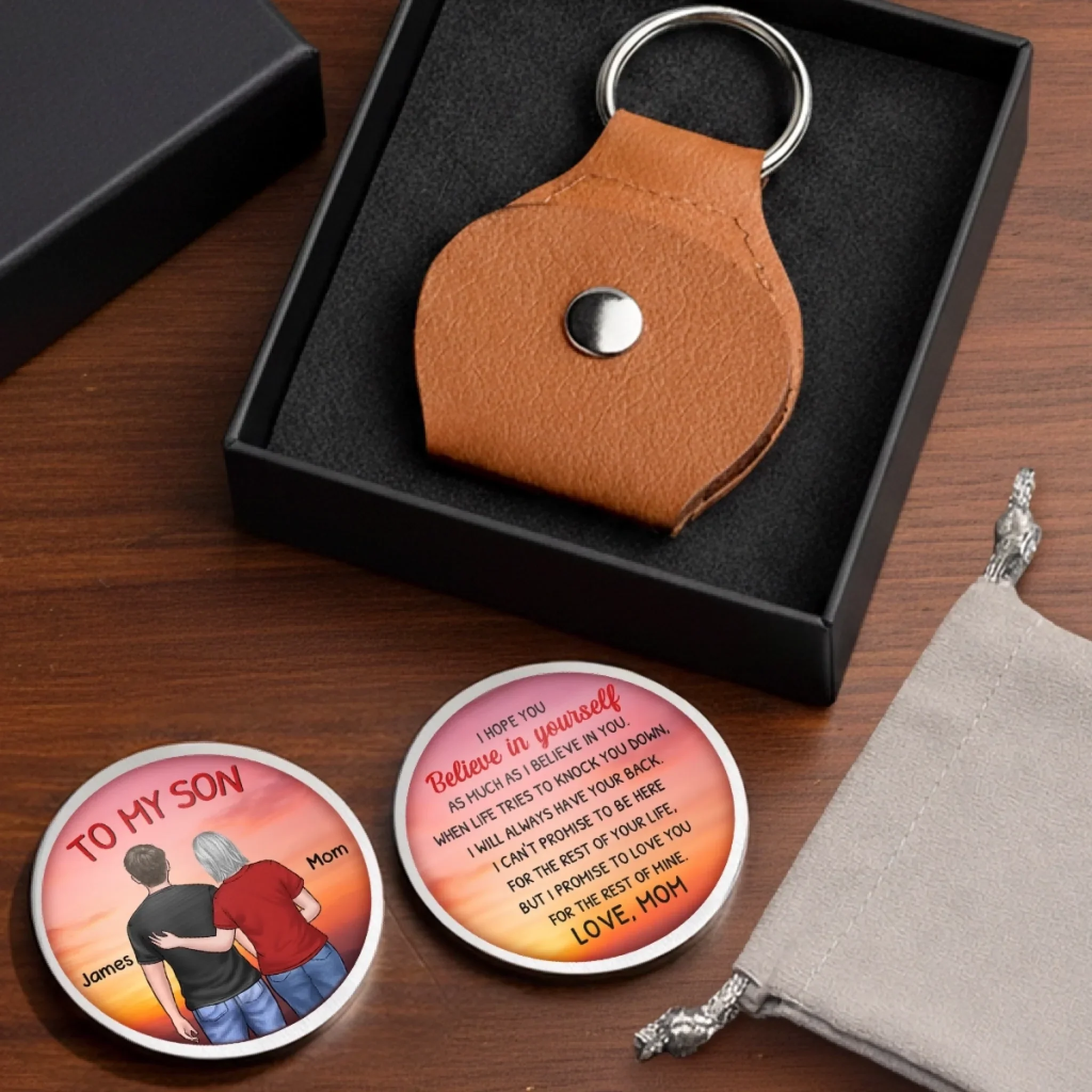 Custom Pocket Hug - Personalized Birthday Gifts For Mom, Son - My Son My Strength - Image 11