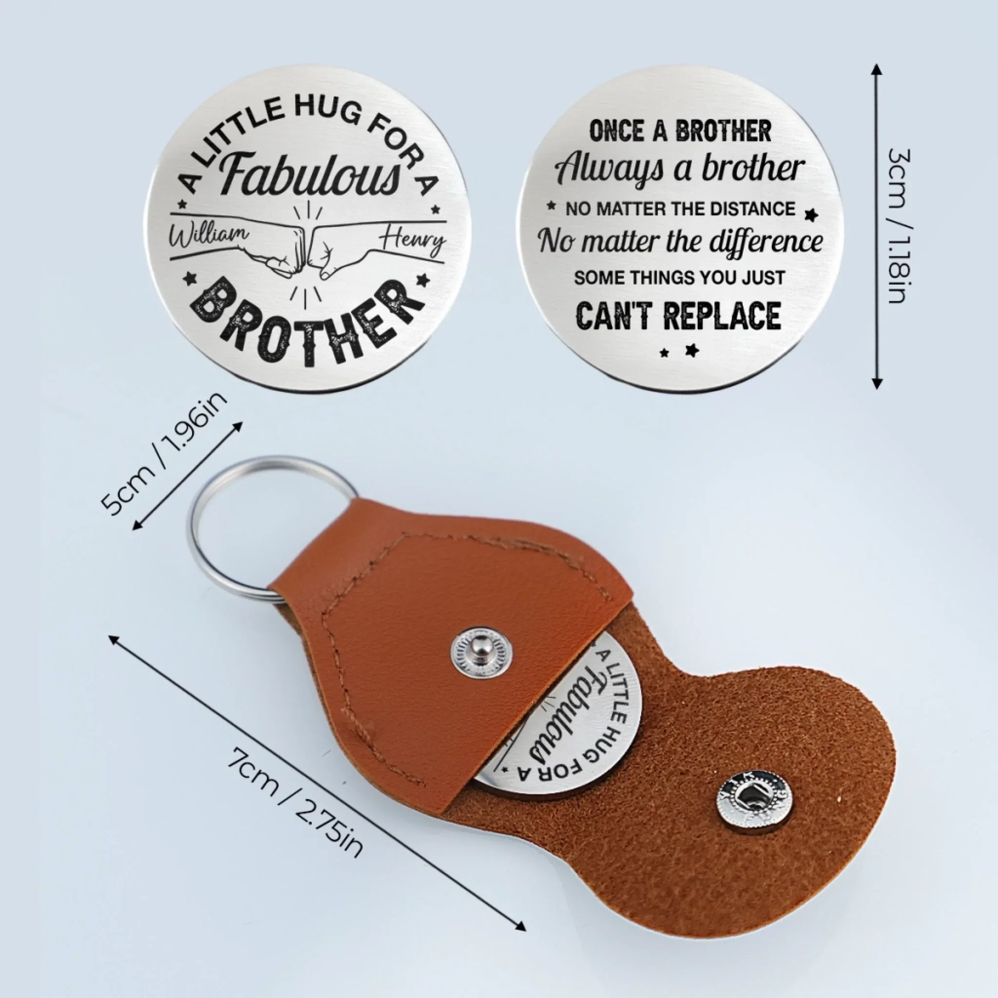 Custom Pocket Hug - Personalized Christmas Birthday Gifts For Brother, Sister - Same Roots Endless Memories - Image 6