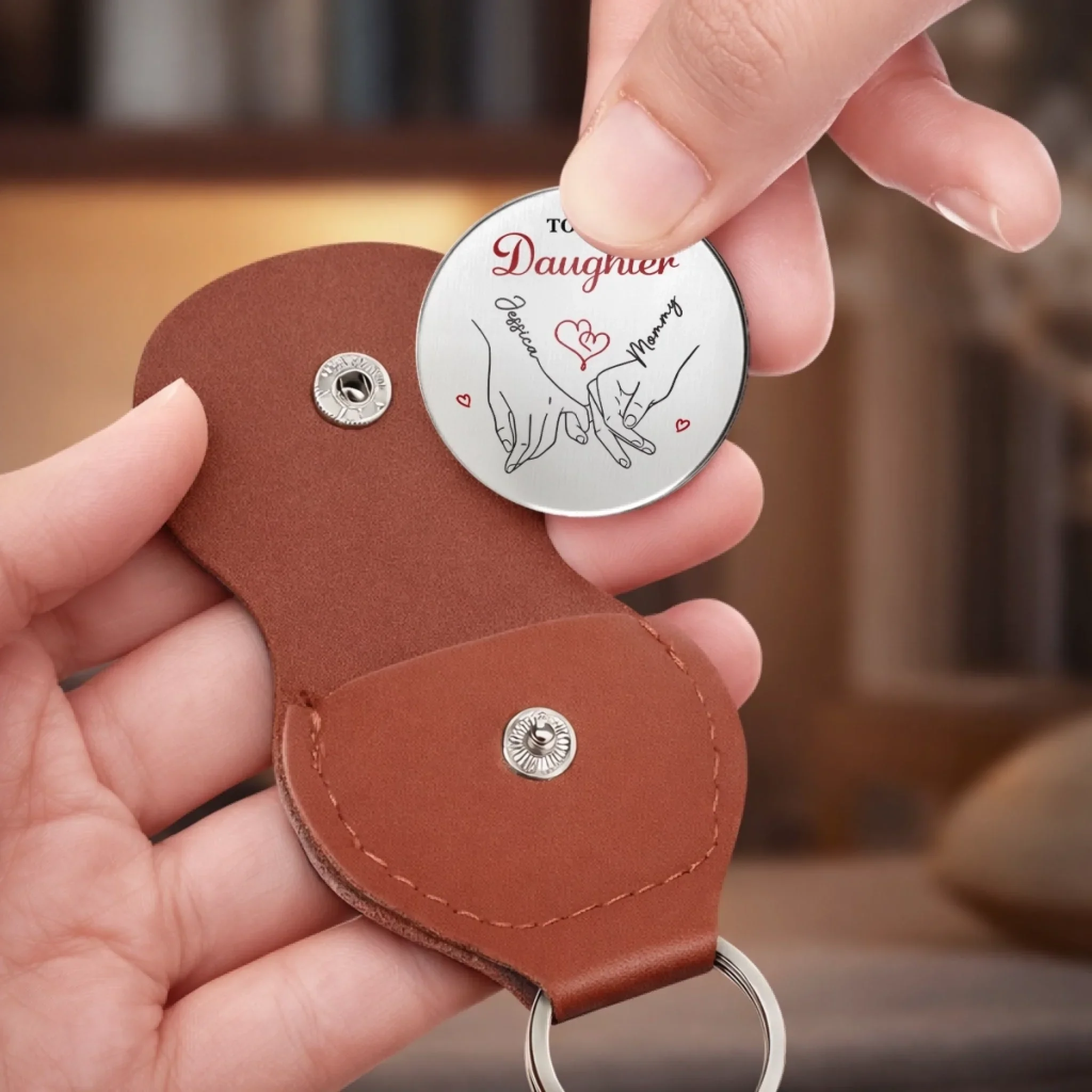 Custom Pocket Hug - Personalized Mother's Day Birthday Gifts For Mom, Daughter - Sending You A Hug - Image 7
