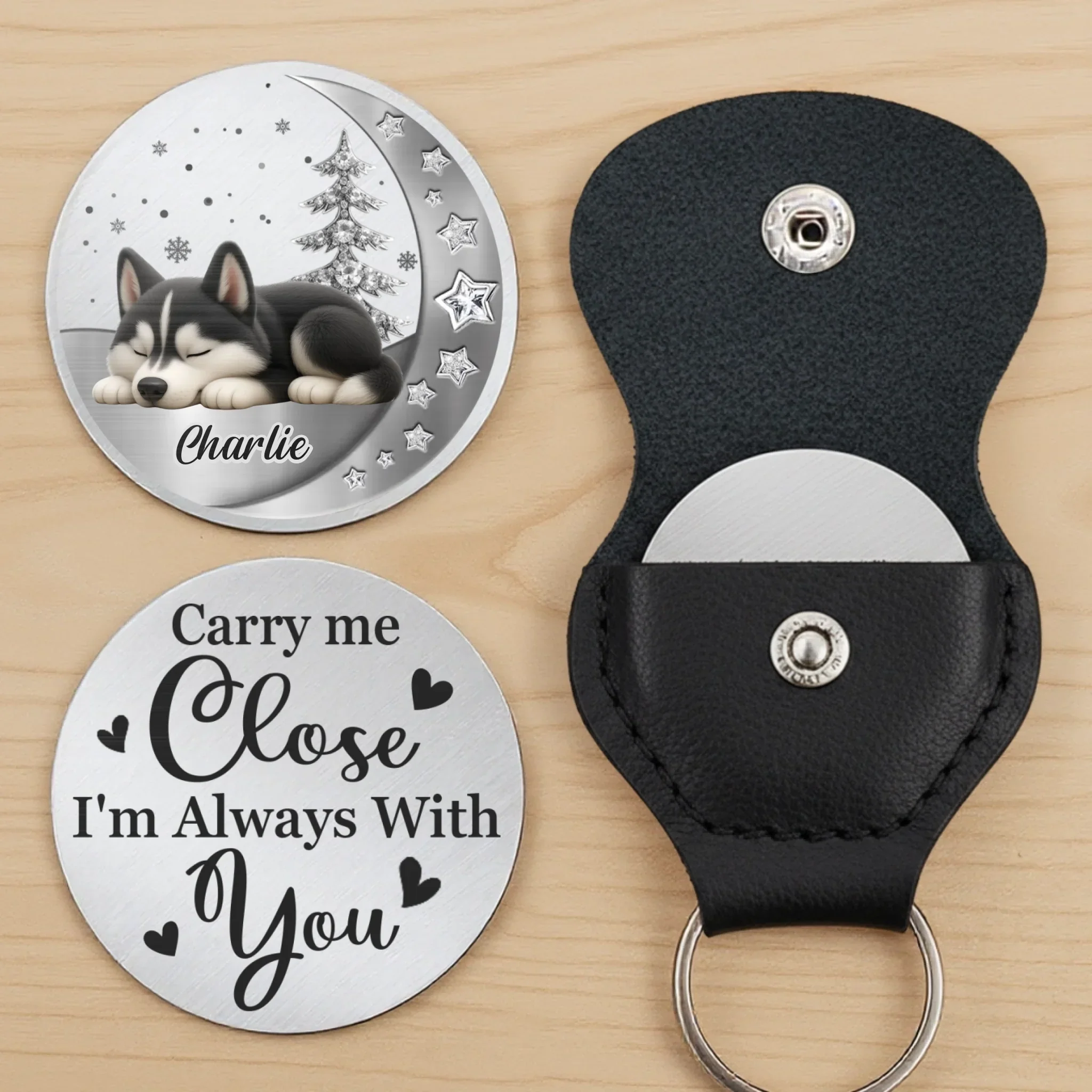 Custom Pocket Hug - Personalized Pet Christmas Memorial Sympathy Gifts For Dogs, Cats - Love Lives Beyond The Pawprints - Image 3