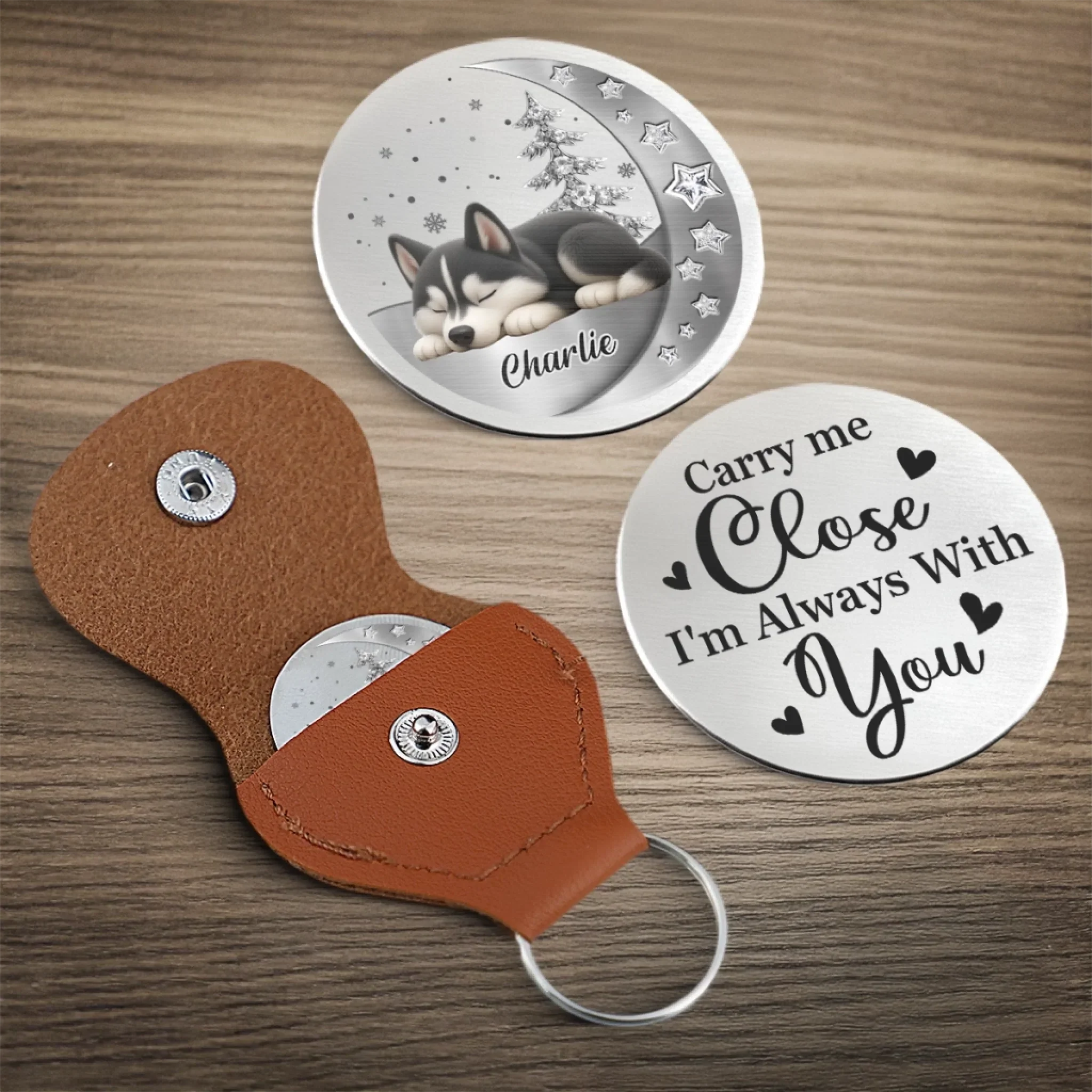 Custom Pocket Hug - Personalized Pet Christmas Memorial Sympathy Gifts For Dogs, Cats - Love Lives Beyond The Pawprints - Image 4