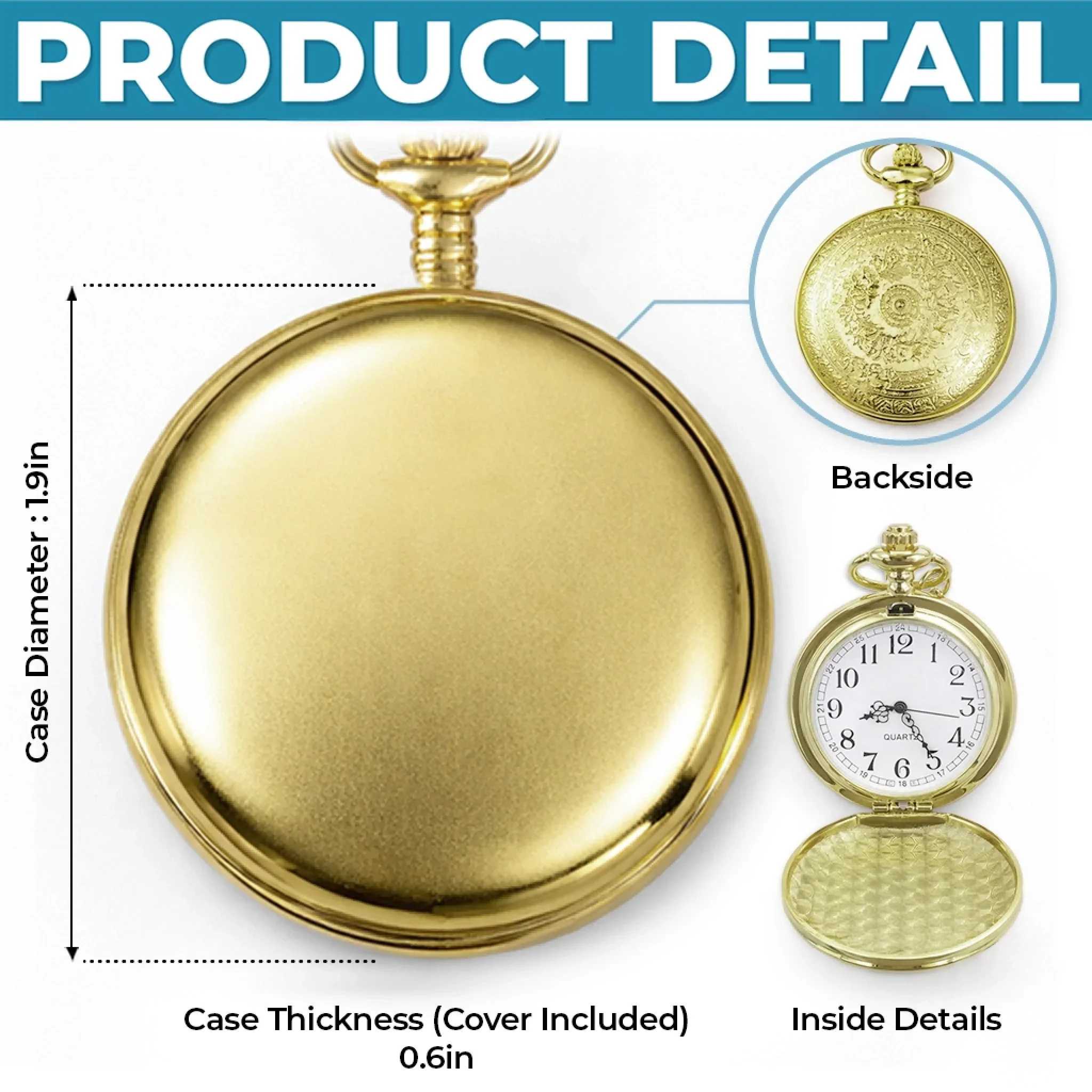 Custom Pocket Watch - Personalized Anniversary Wedding Gifts For Husband And Wife, Him And Her - Choosing You Again Today - Image 5