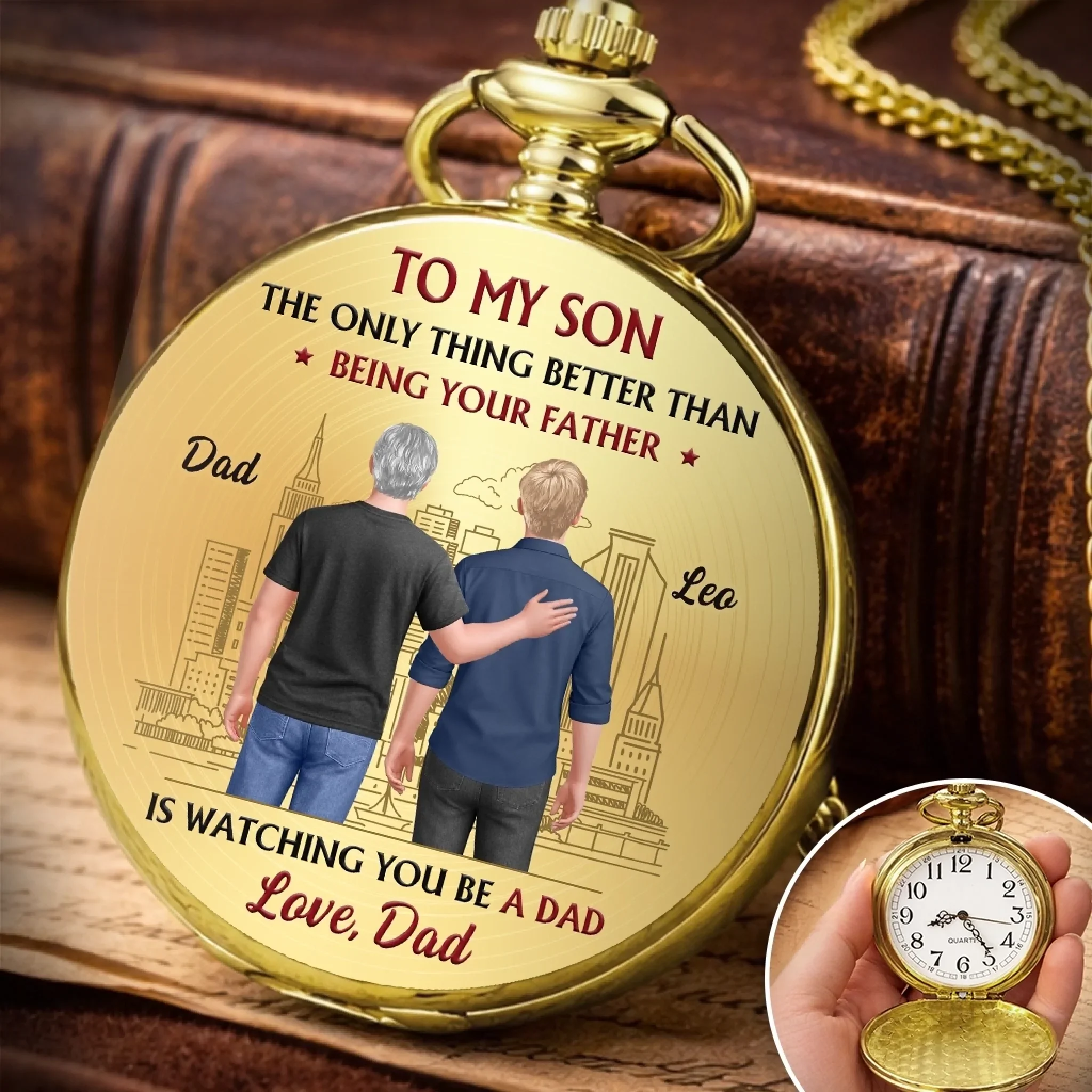 Custom Pocket Watch - Personalized Birthday Gifts For Son - My Boy My Forever Joy - Image 2