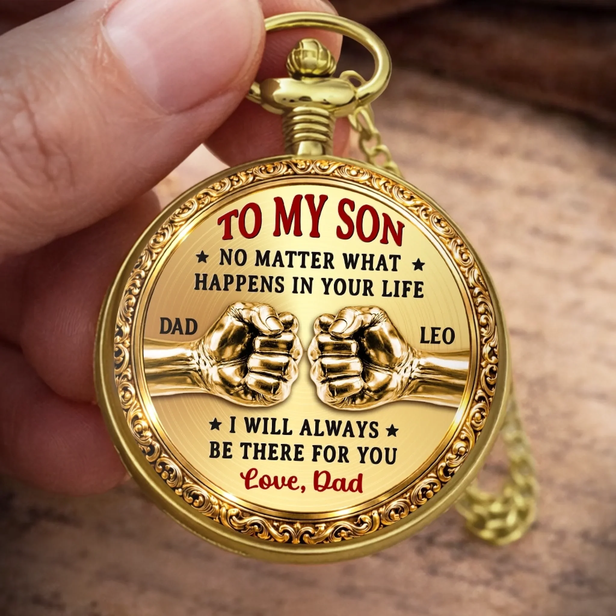Custom Pocket Watch - Personalized Birthday Gifts For Son - My Son My Greatest Pride - Image 4