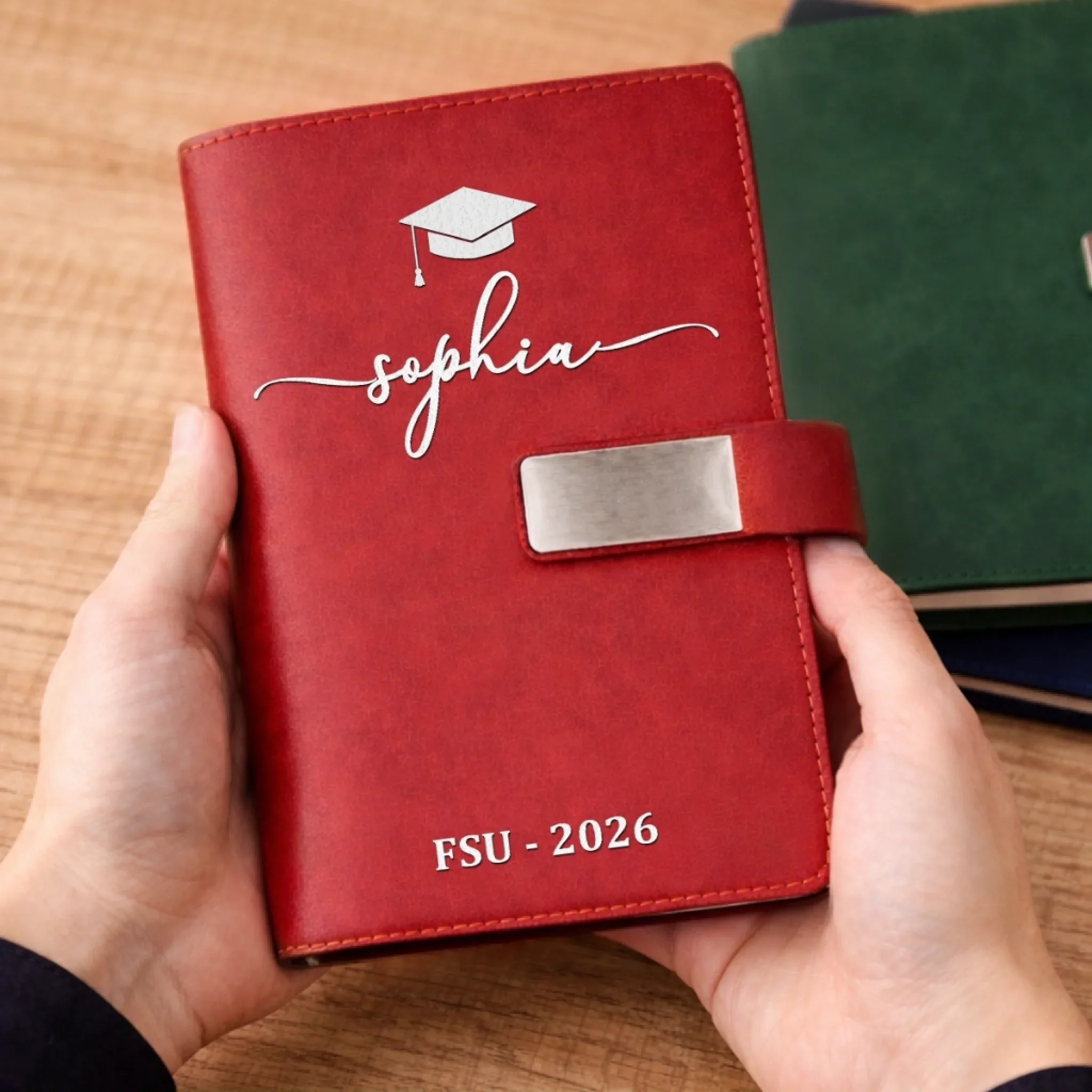 Custom PU Leather Notebook - Personalized Graduation Gifts For Him, Her - Success Starts With A Dream - Image 5
