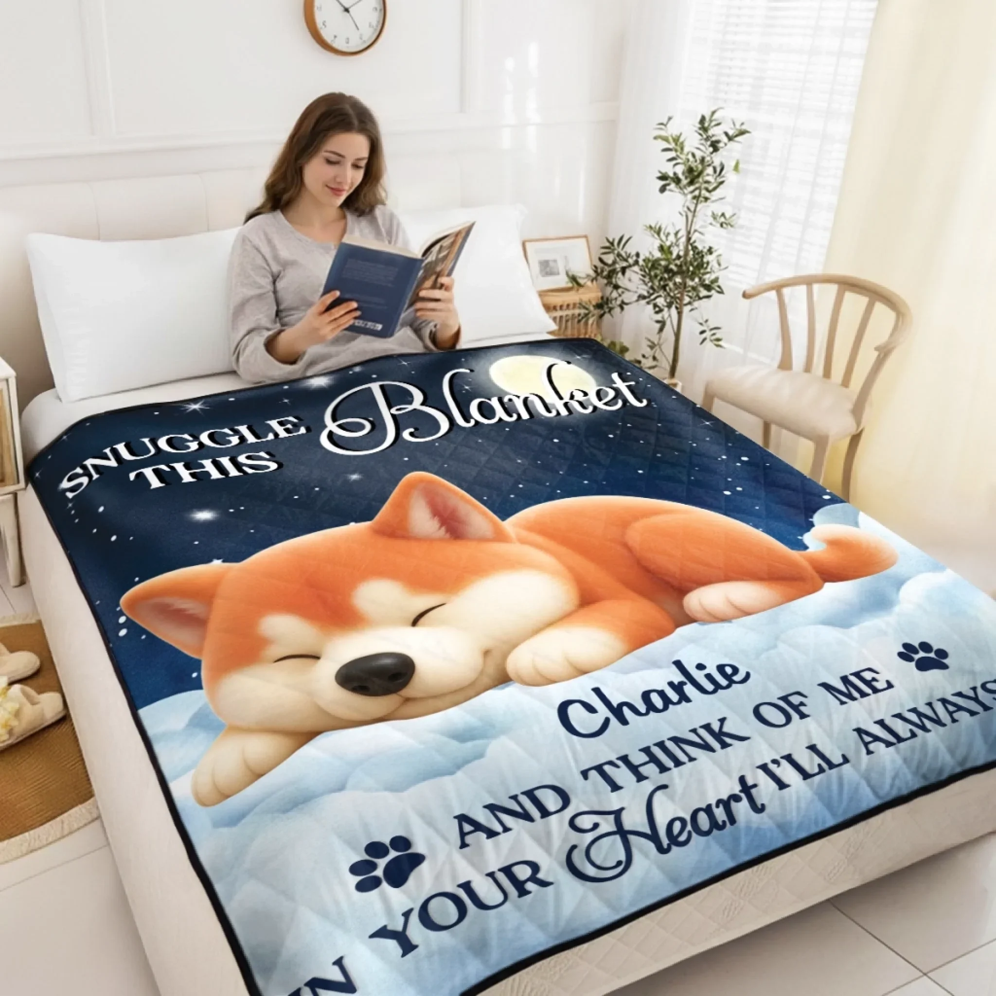 Custom Quilt Blanket - Personalized Pet Memorial Sympathy Gifts For Dogs, Cats - Your Love Still Waits At Home - Image 3