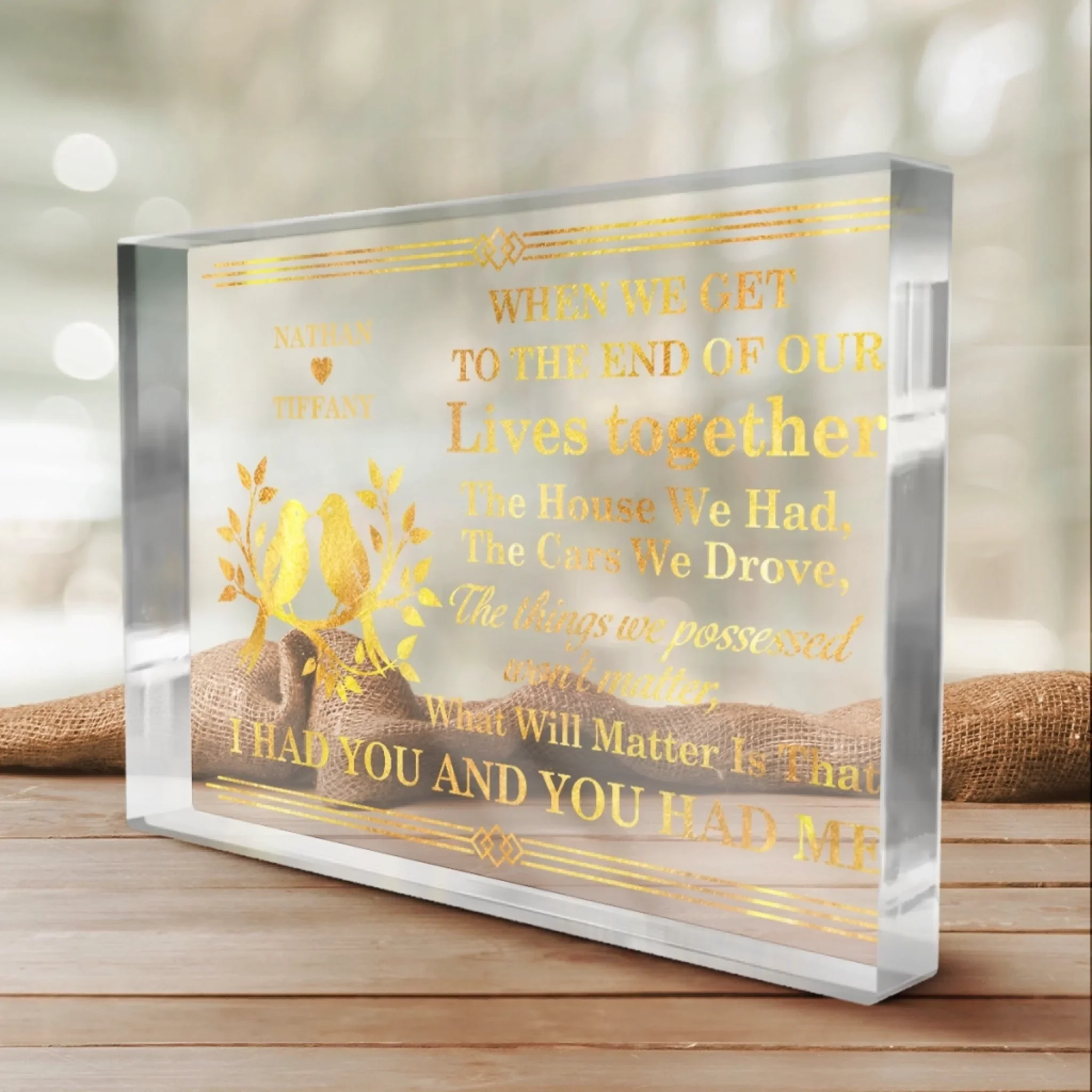 Custom Rectangle Shaped Acrylic Plaque - Personalized Anniversary Wedding Gifts For Husband And Wife, Him And Her - Our Love, Our Legacy - Image 4