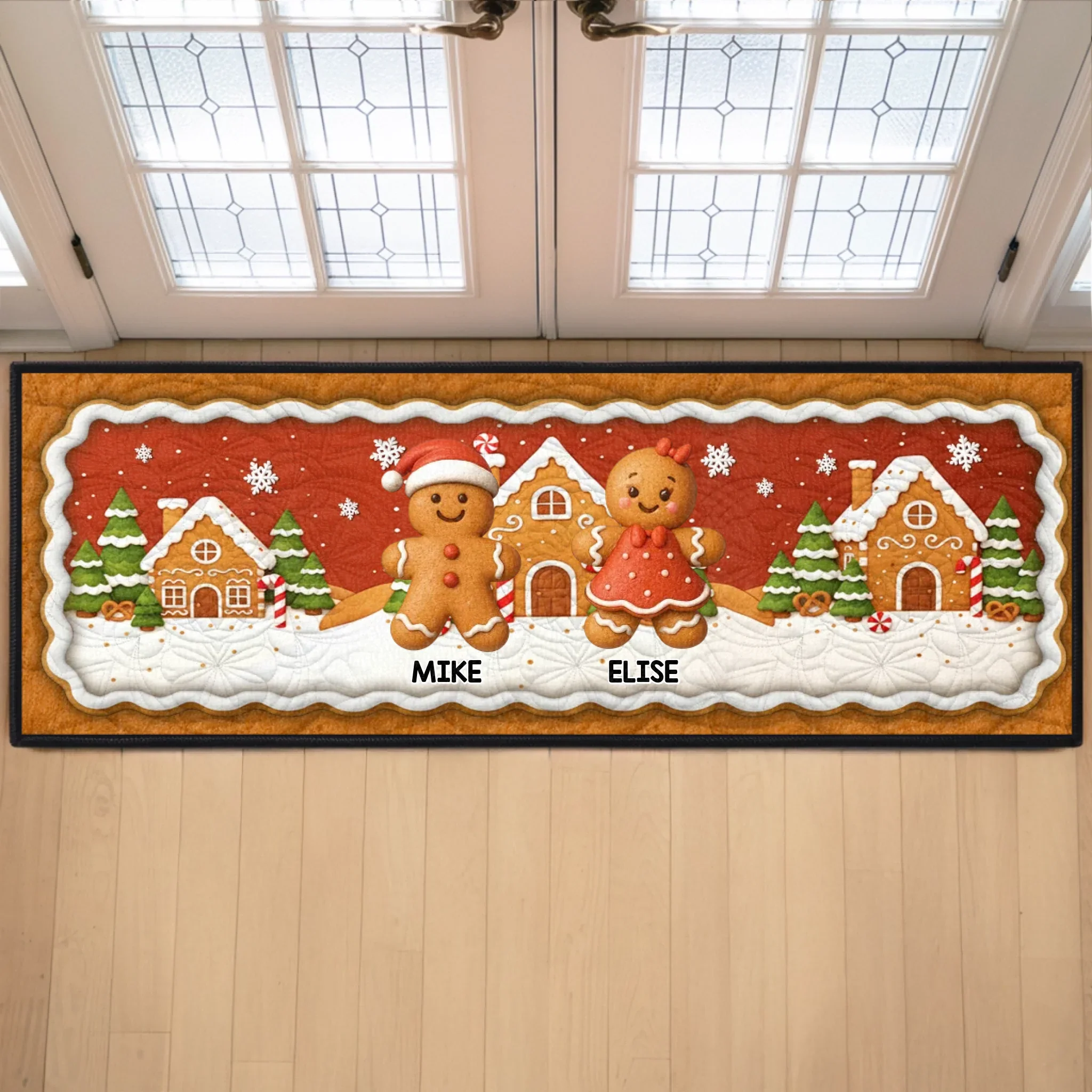 Custom Runner Rug - Personalized Christmas Birthday Gifts For Mom, Dad, Brother, Sister, Kids - Step Into Happiness - Image 2