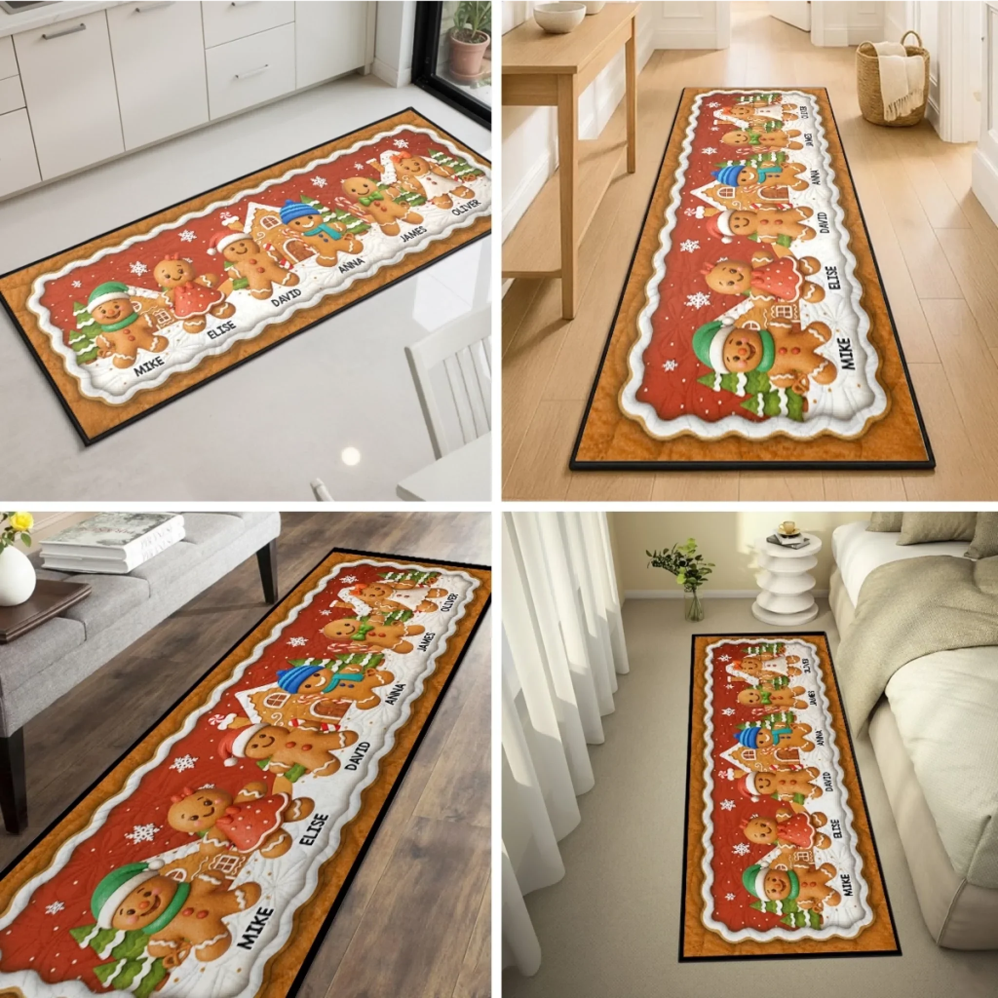 Custom Runner Rug - Personalized Christmas Birthday Gifts For Mom, Dad, Brother, Sister, Kids - Step Into Happiness - Image 3