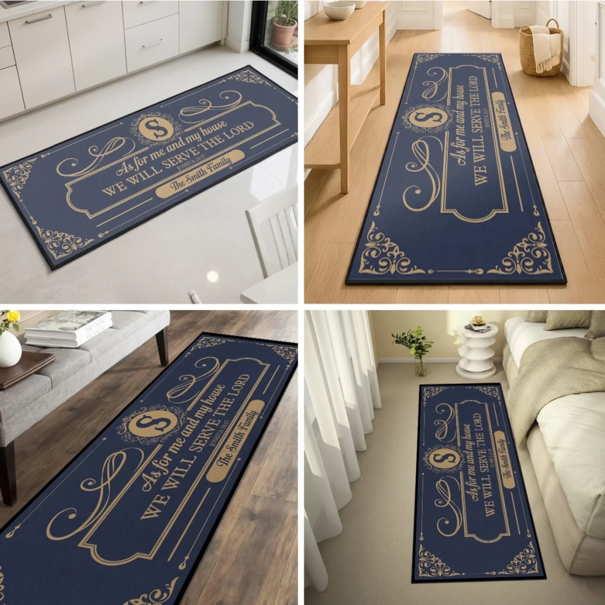 Custom Runner Rug - Personalized Christmas Birthday Gifts For Mom, Dad, Brother, Sister, Kids - Together Is Our Forever Place - Image 3