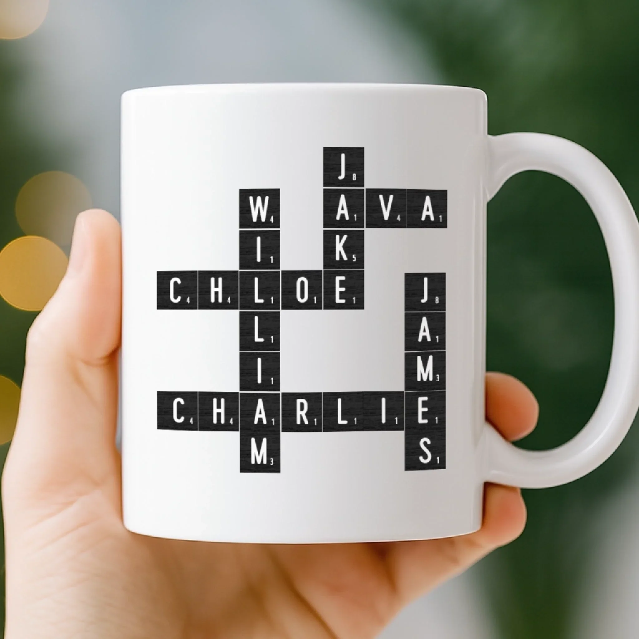 Custom Scrabble Mug - Personalized Birthday Gifts For Coworker, Work Bestie - Workdays Are Better With You - Image 3