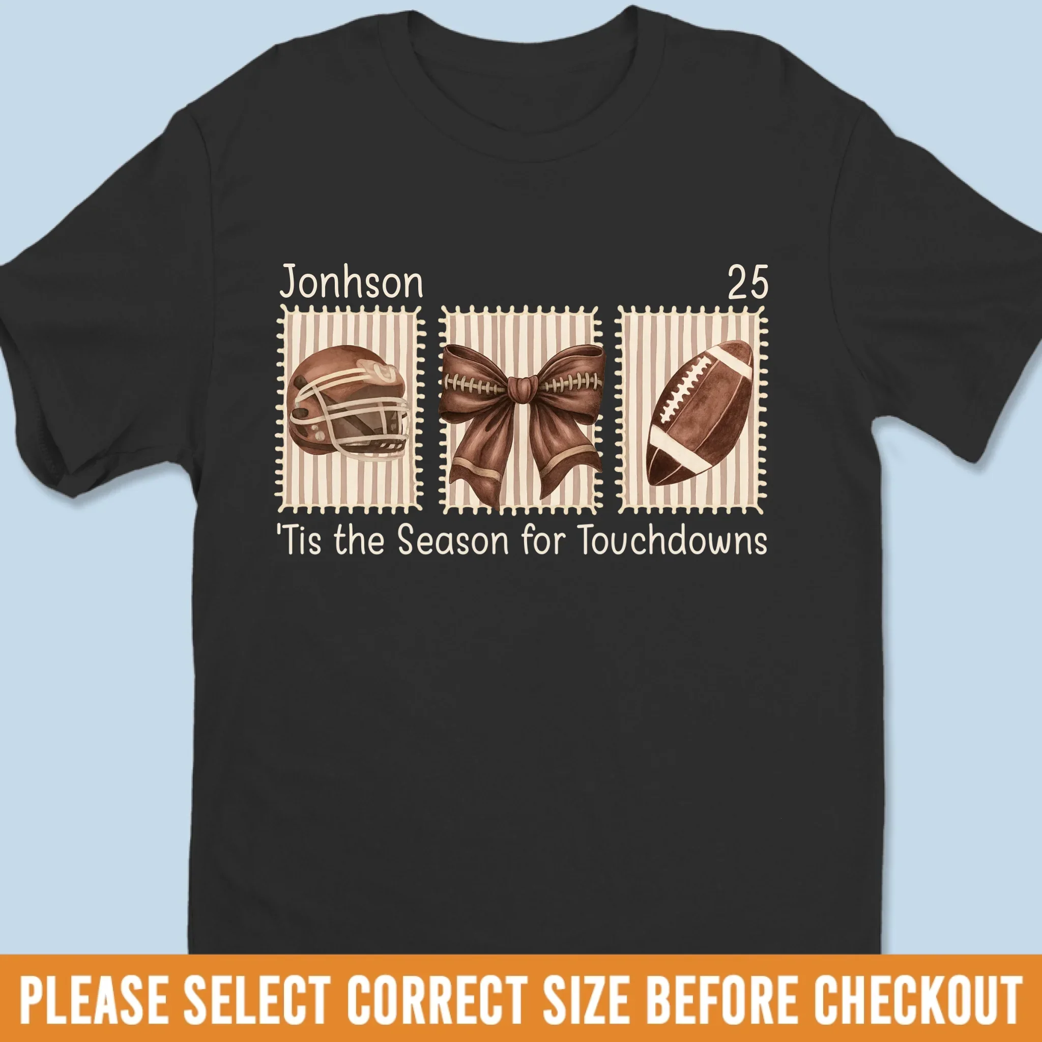 Custom Senior Mom T-shirt, Hoodie - Personalized Birthday Football Gifts For Mom, Football Lovers, NFL Fans - Cleats On Field, Pride In Me - Image 2