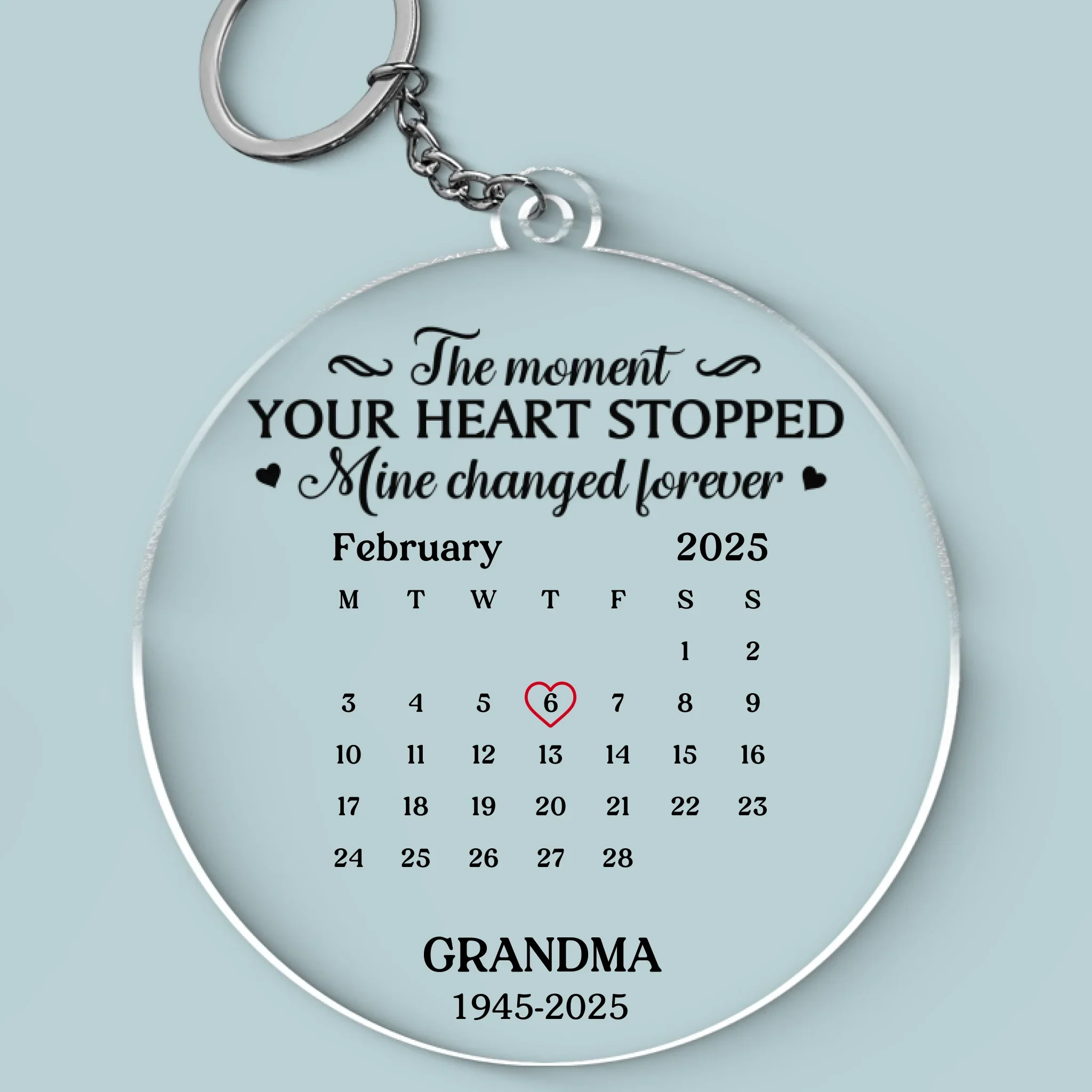 Custom Shaped Acrylic Keychain - Personalized Memorial Sympathy Gifts For Loss Of Mom, Dad - A Piece Of You Stays - Image 2