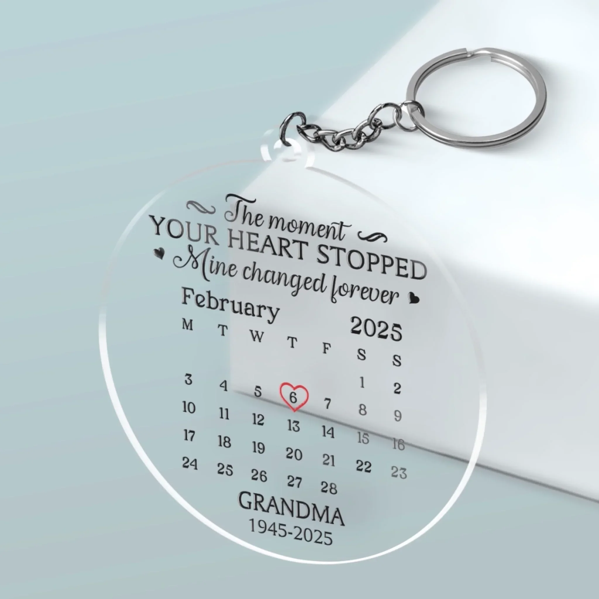 Custom Shaped Acrylic Keychain - Personalized Memorial Sympathy Gifts For Loss Of Mom, Dad - A Piece Of You Stays - Image 3