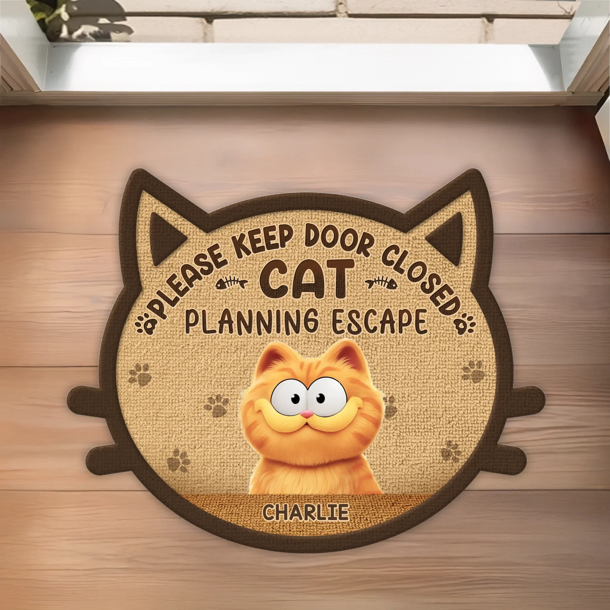 Custom Shaped Doormat - Personalized Birthday Gifts For Cat Lovers, Cat Mom And Dad - Masters Of Sneak Attacks - Image 2