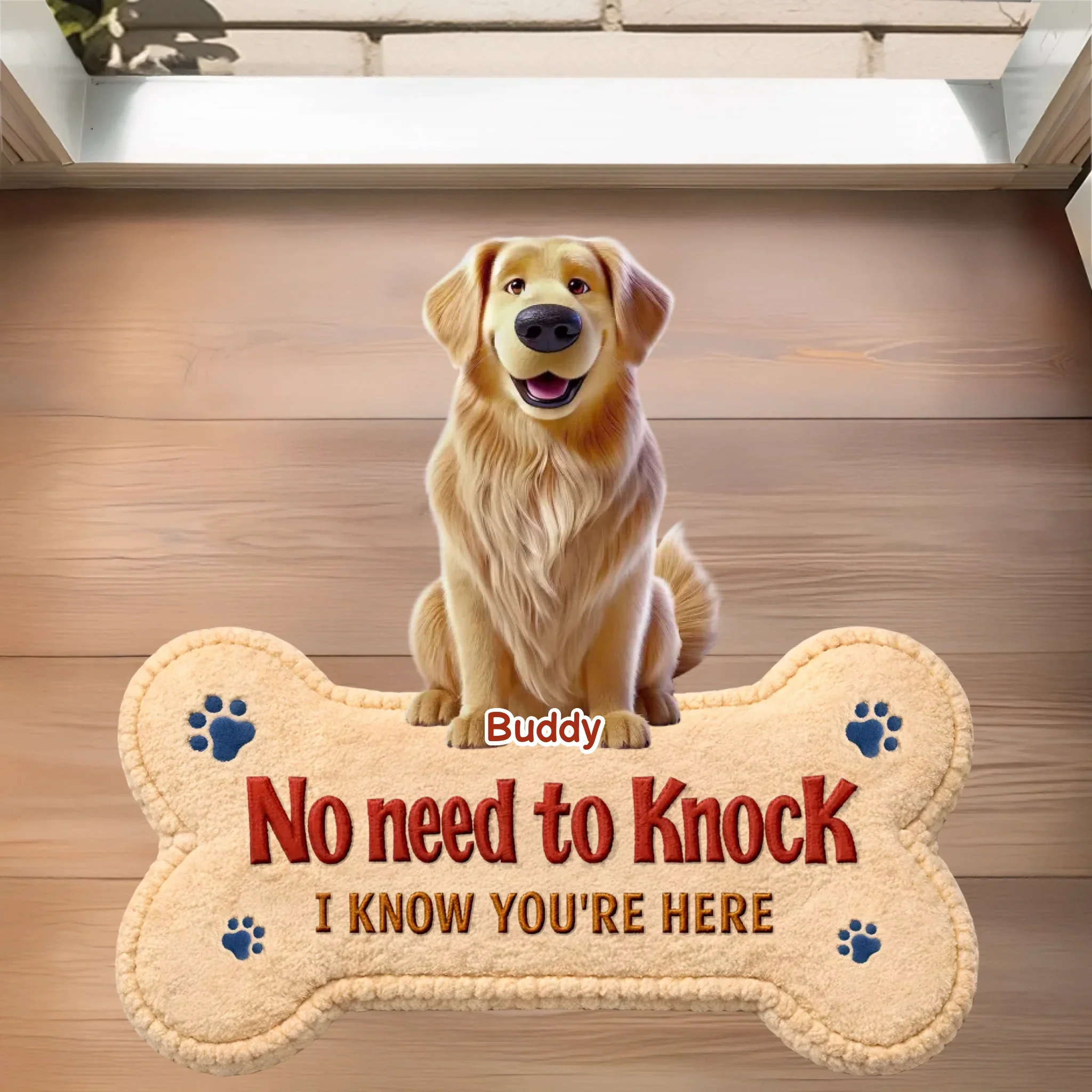 Custom Shaped Doormat - Personalized Birthday Gifts For Dog Lovers, Dog Dad And Mom - Bark Squad Ready - Image 2