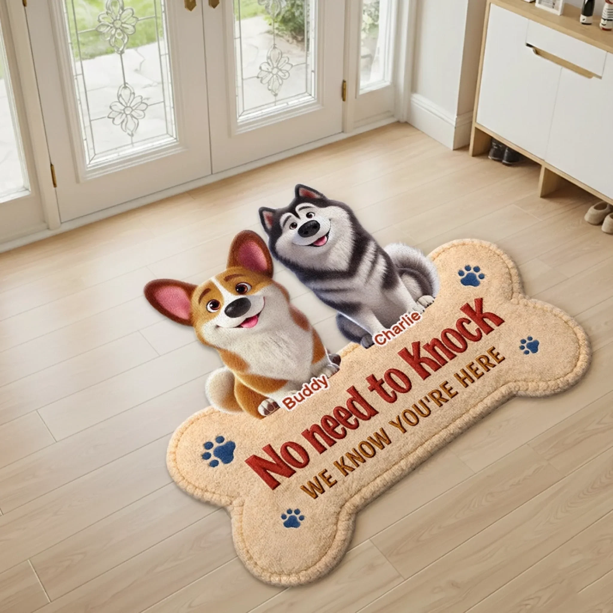 Custom Shaped Doormat - Personalized Birthday Gifts For Dog Lovers, Dog Dad And Mom - Bark Squad Ready - Image 3