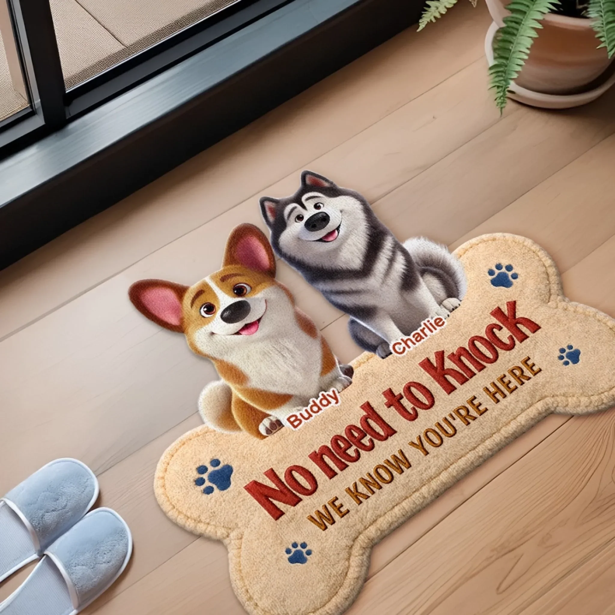 Custom Shaped Doormat - Personalized Birthday Gifts For Dog Lovers, Dog Dad And Mom - Bark Squad Ready - Image 4