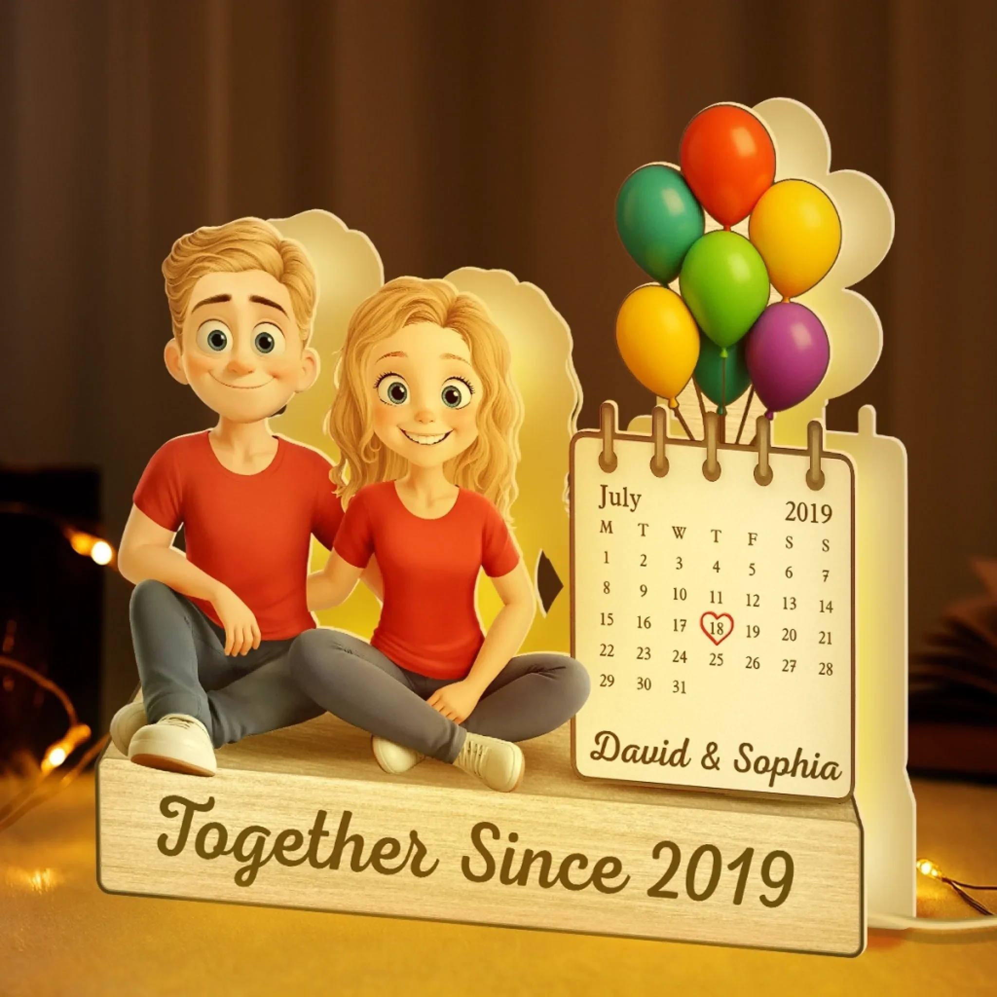 Custom Shaped Light Box - Personalized Anniversary Wedding Gifts For Husband And Wife, Him And Her - Still Laughing, Still Loving - Image 3