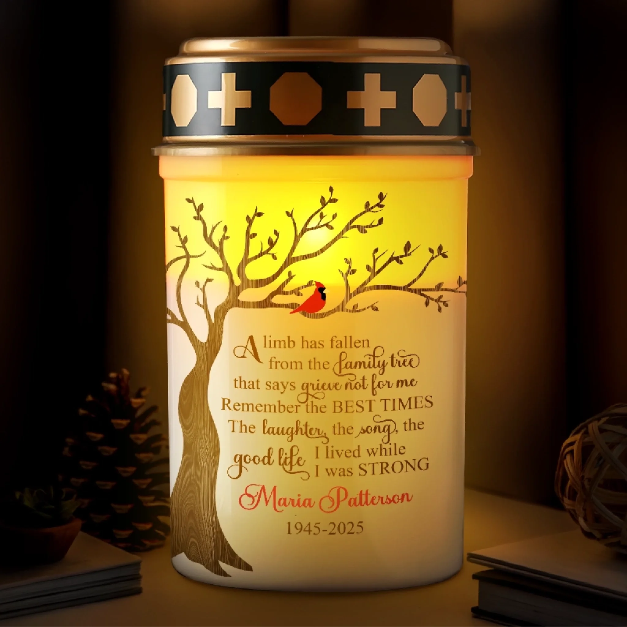 Custom Solar Stake Lights - Personalized Memorial Sympathy Gifts For Loss Of Mom, Dad - Love’s Light Never Fades - Image 3
