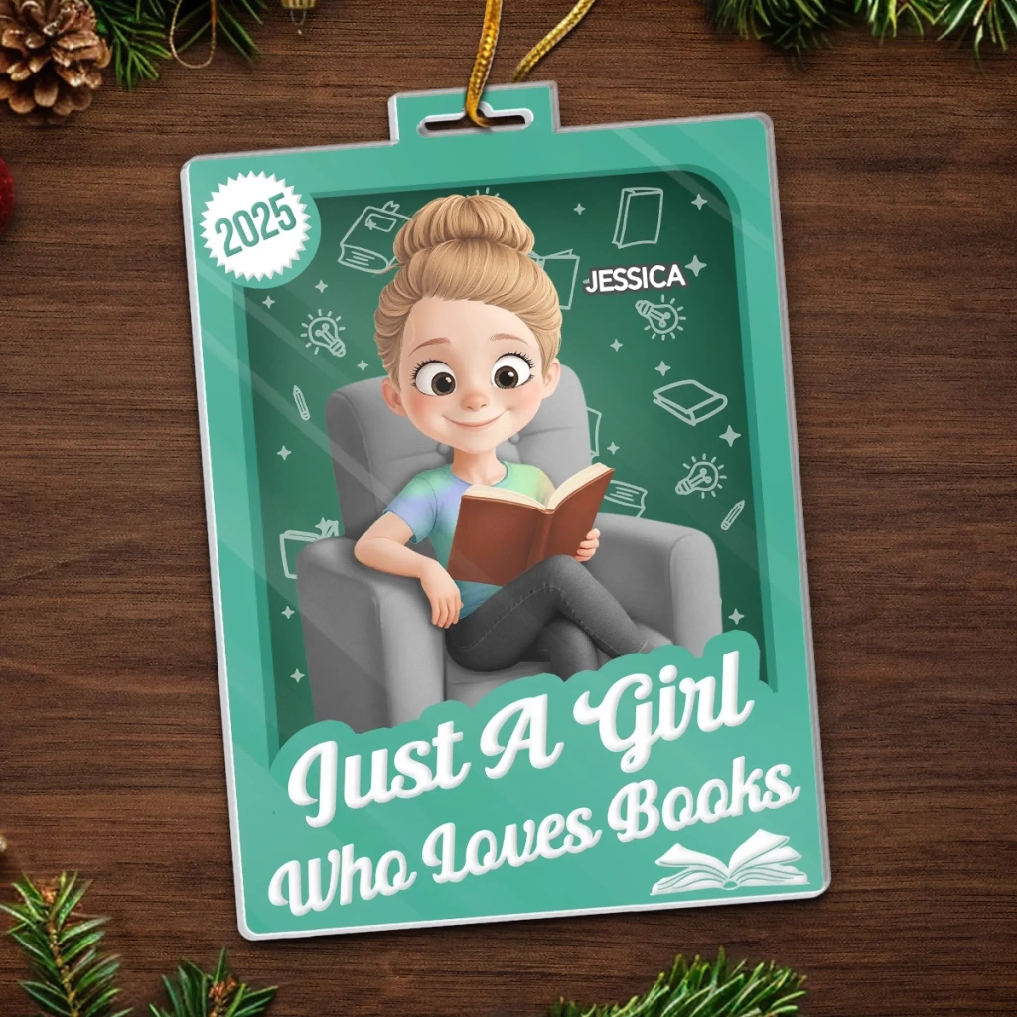 Custom Toy Box Acrylic Ornament - Personalized Bookish Gifts For Book Lovers, Bookworms, Readers  - Living In Many Stories - Image 5