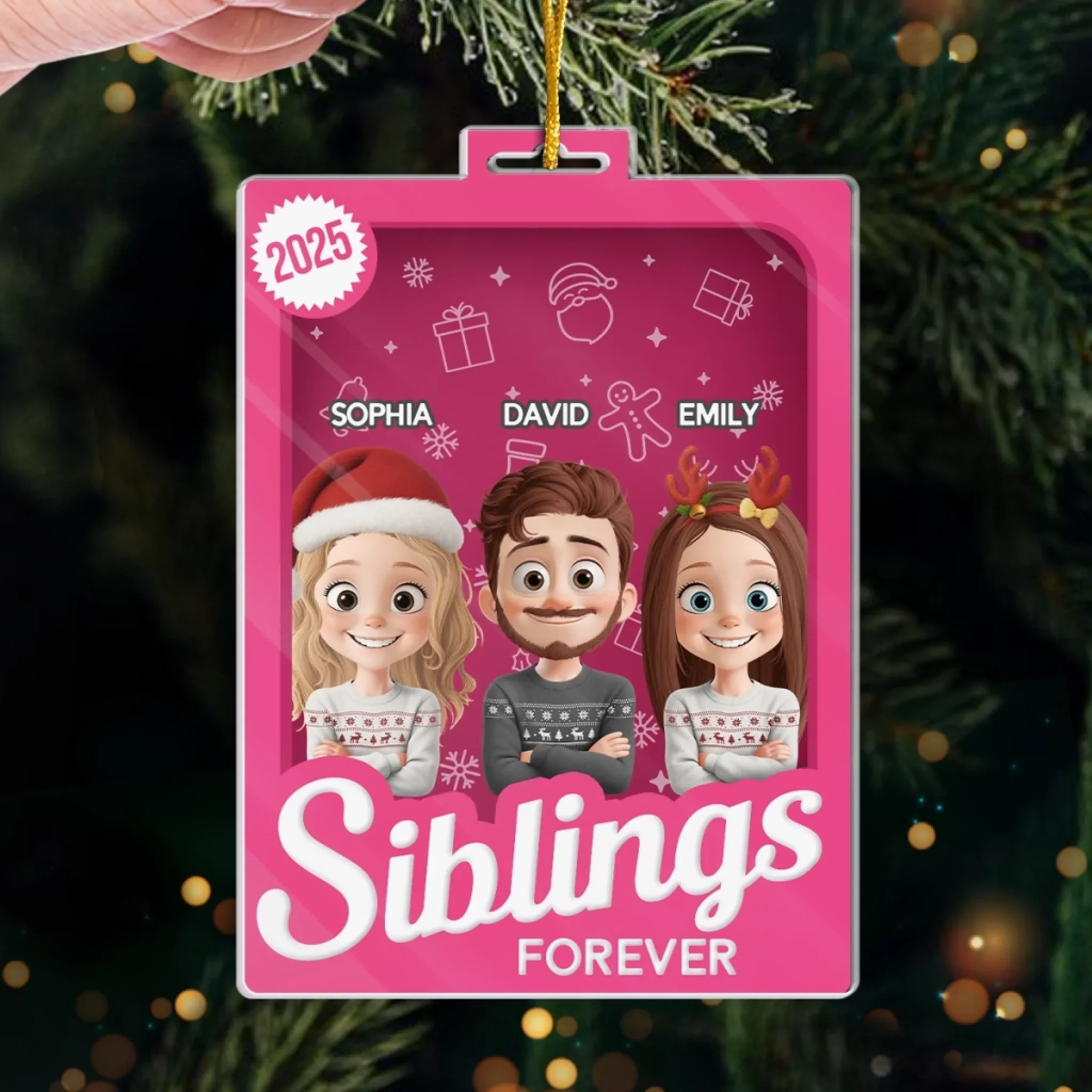 Custom Toy Box Acrylic Ornament - Personalized Christmas Birthday Gifts For Mom, Dad, Brother, Sister, Kids - For The People Who Mean Everything - Image 5