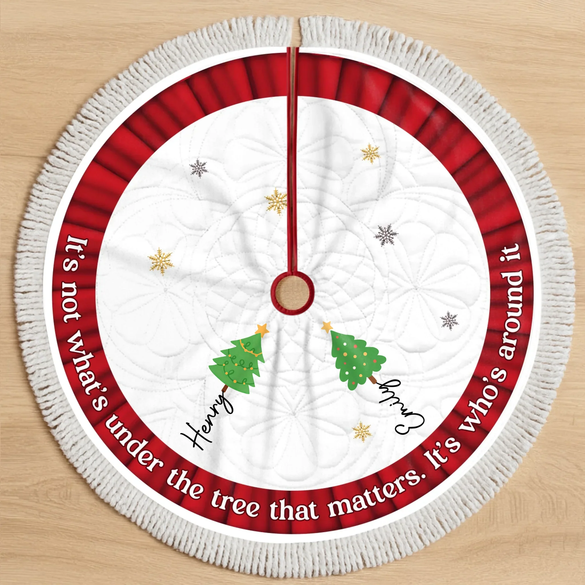Custom Tree Skirt - Personalized Christmas Birthday Gifts For Mom, Dad, Brother, Sister, Kids - Where Our Memories Gather - Image 2