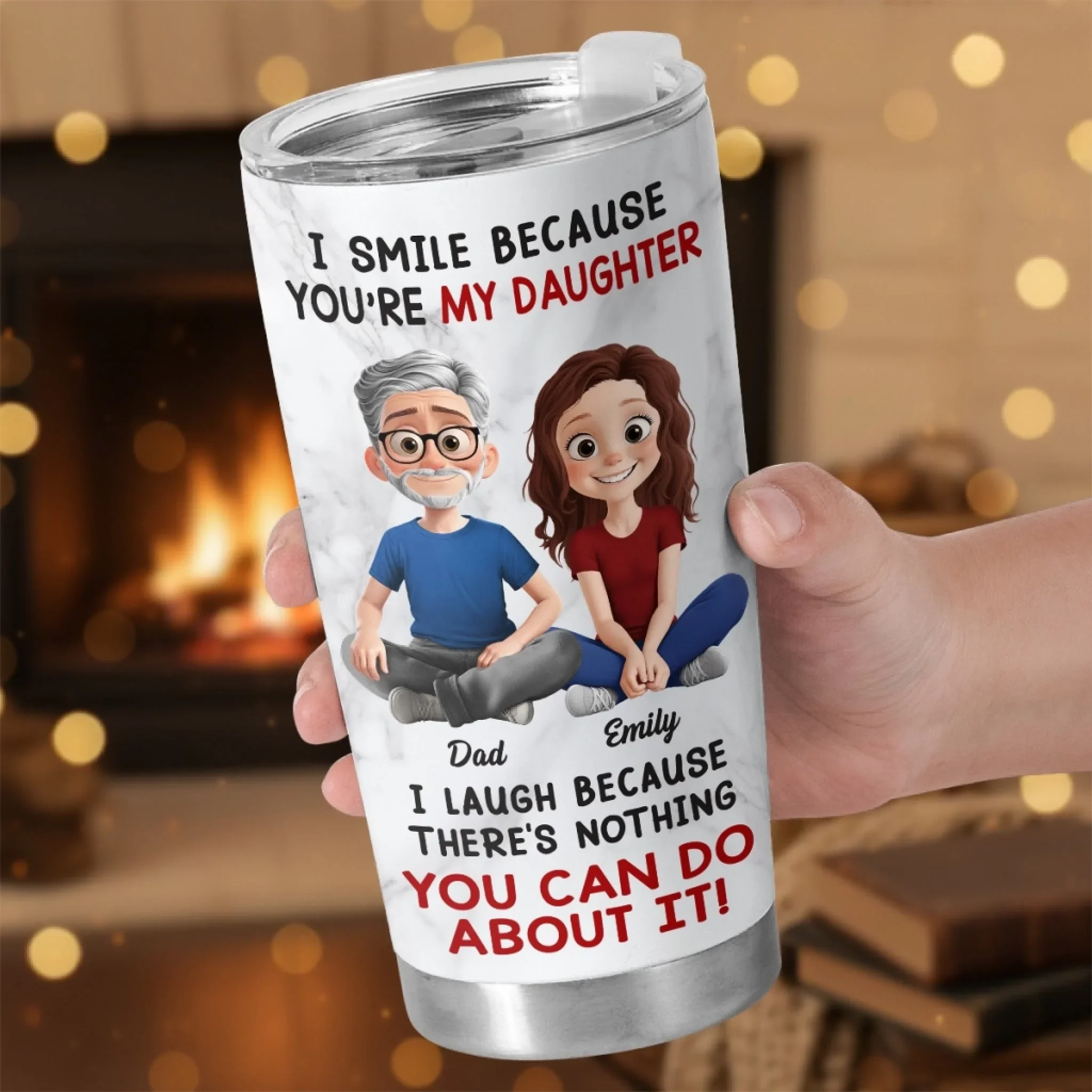 Custom Tumbler - Personalized Birthday Gifts For Mom, Dad, Daughter - Loved More Than Words