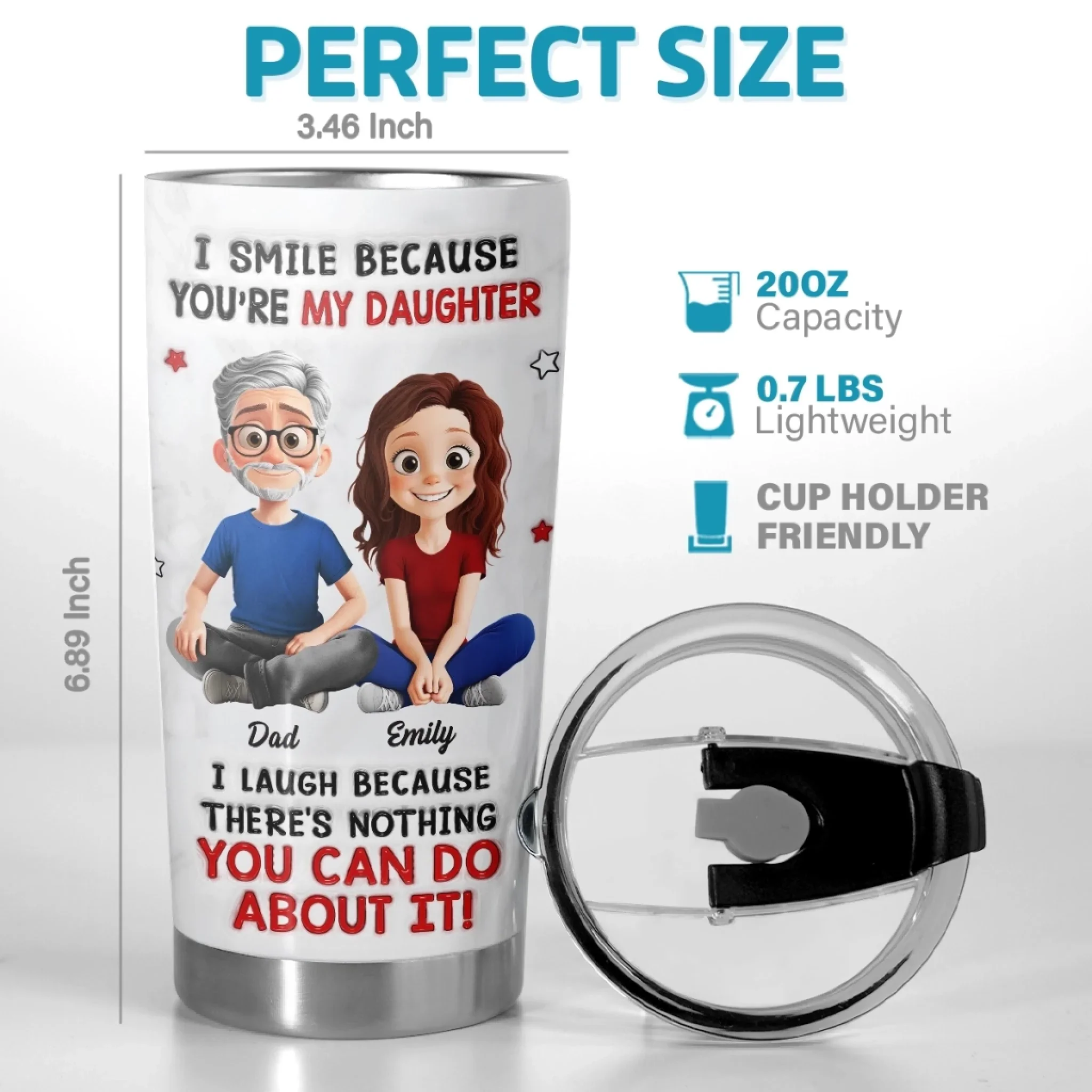 Custom Tumbler - Personalized Birthday Gifts For Mom, Dad, Daughter - Stay Cozy Stay Loved - Image 4
