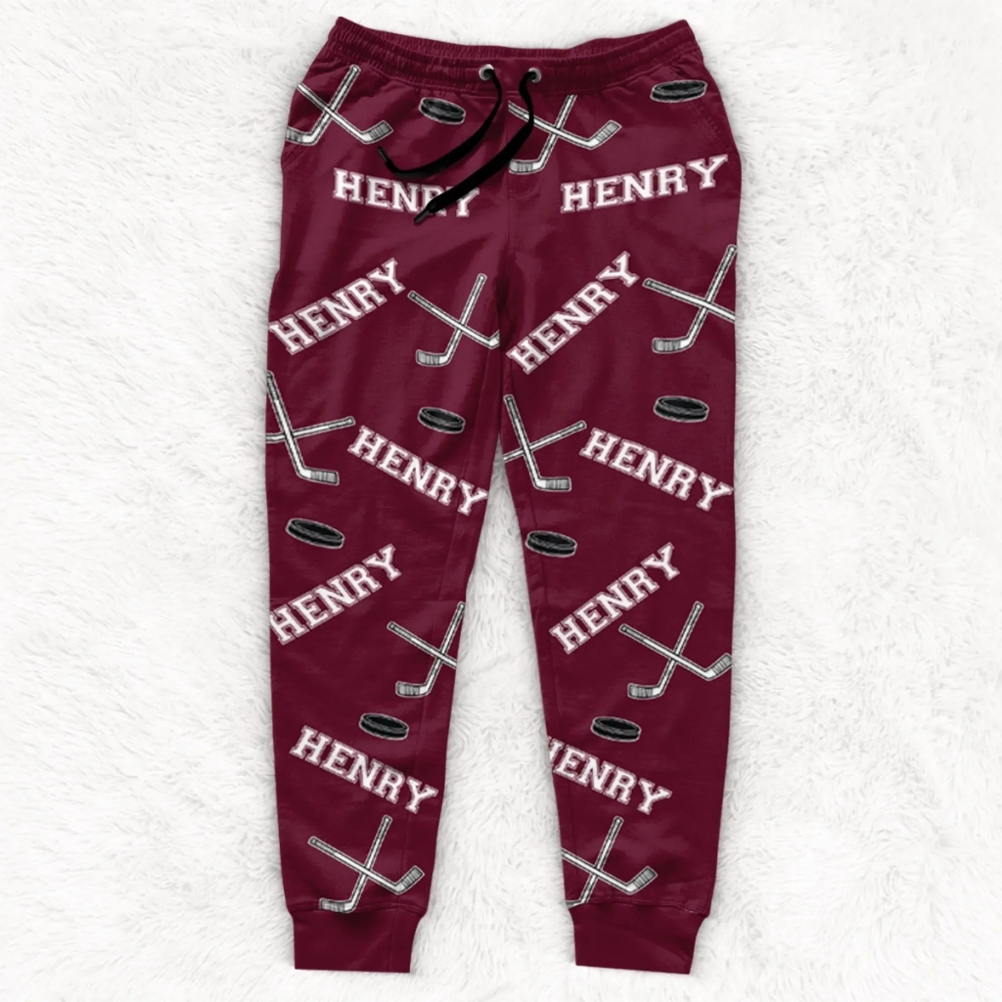 Custom Unisex Sweatpants - Personalized Christmas Birthday Hockey Gifts For Hockey Lovers, Sports Fans, Sports Lovers - Goals Made With Power - Image 3