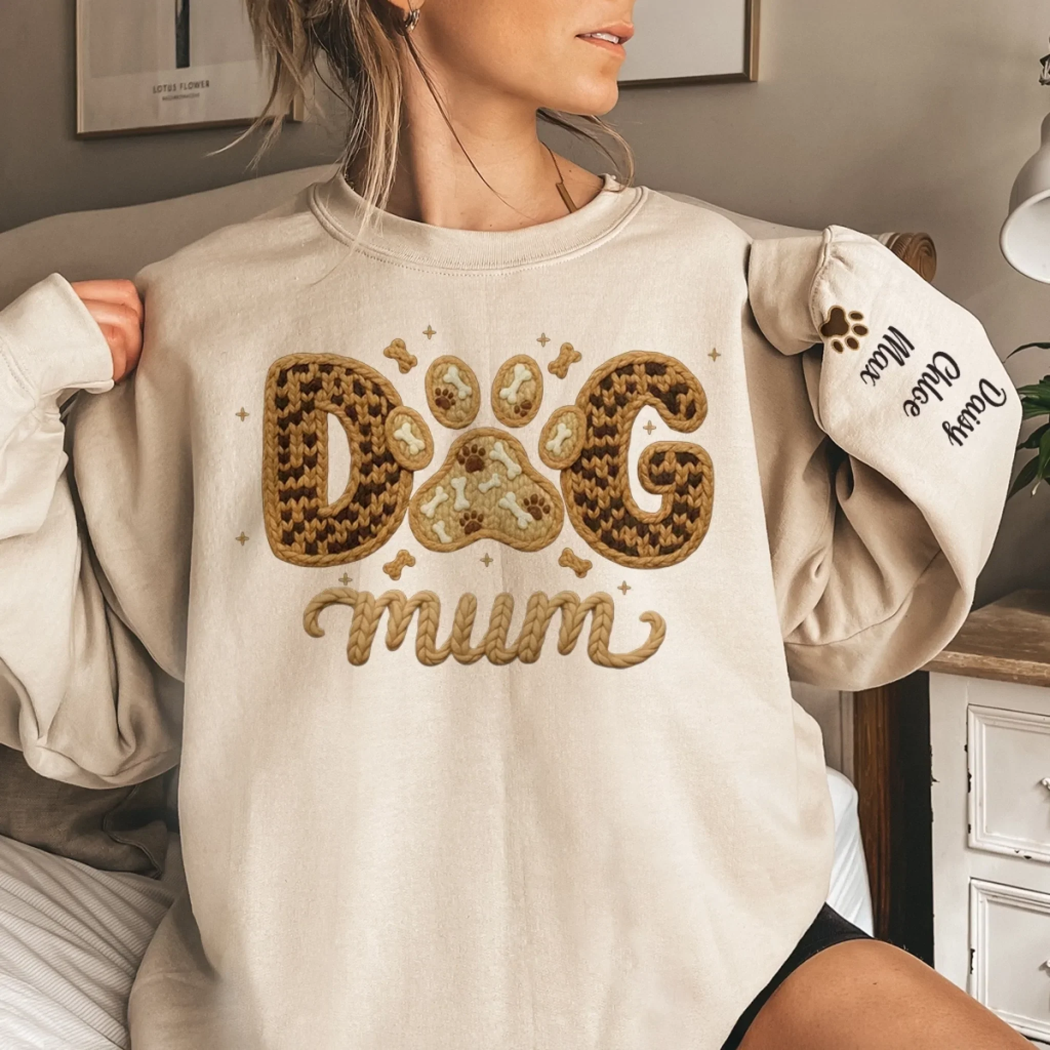 Custom Unisex Sweatshirt, Hoodie With Design On Sleeve - Personalized Birthday Gifts For Dog Cat Lovers, Dog Dad And Mom, Cat Owners - Pets Make Life Warmer - Image 3