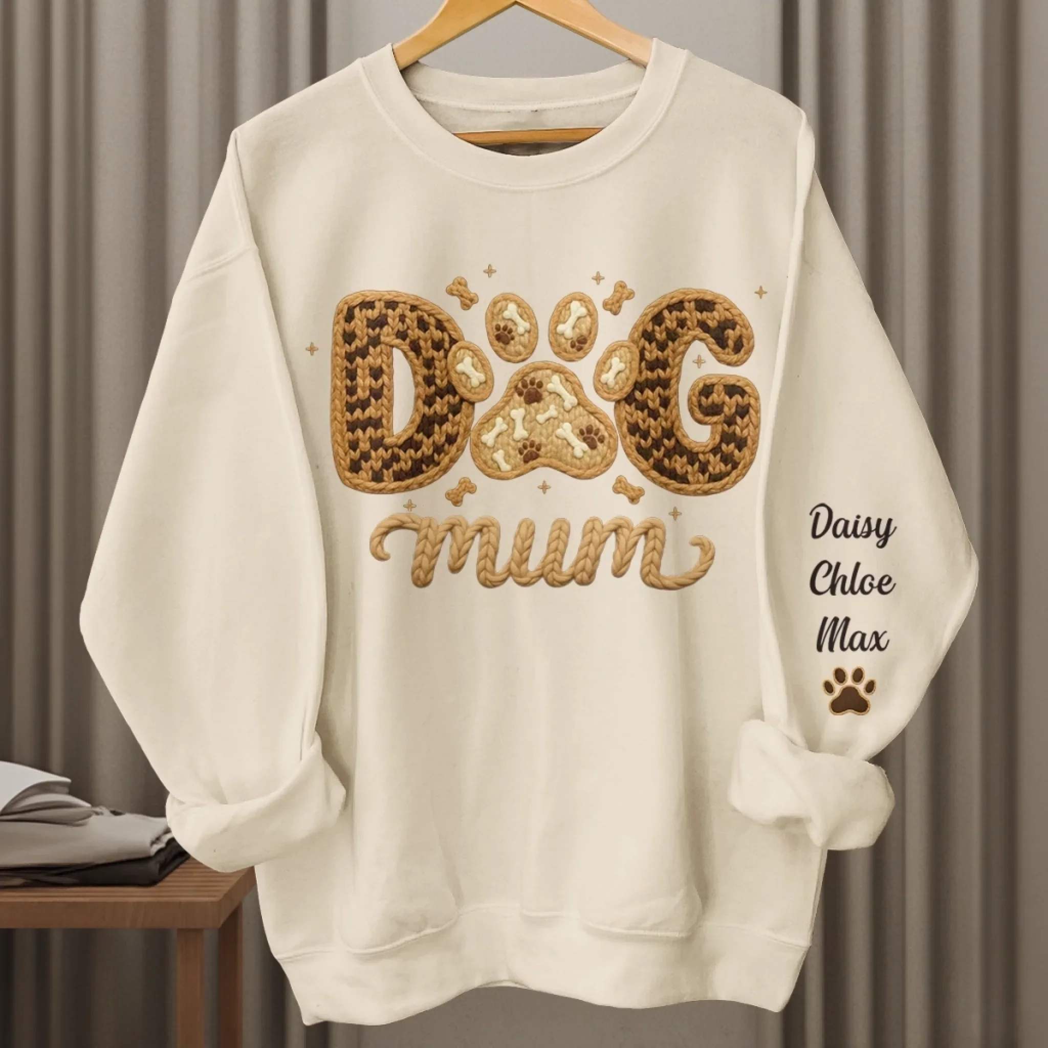 Custom Unisex Sweatshirt, Hoodie With Design On Sleeve - Personalized Birthday Gifts For Dog Cat Lovers, Dog Dad And Mom, Cat Owners - Pets Make Life Warmer - Image 4