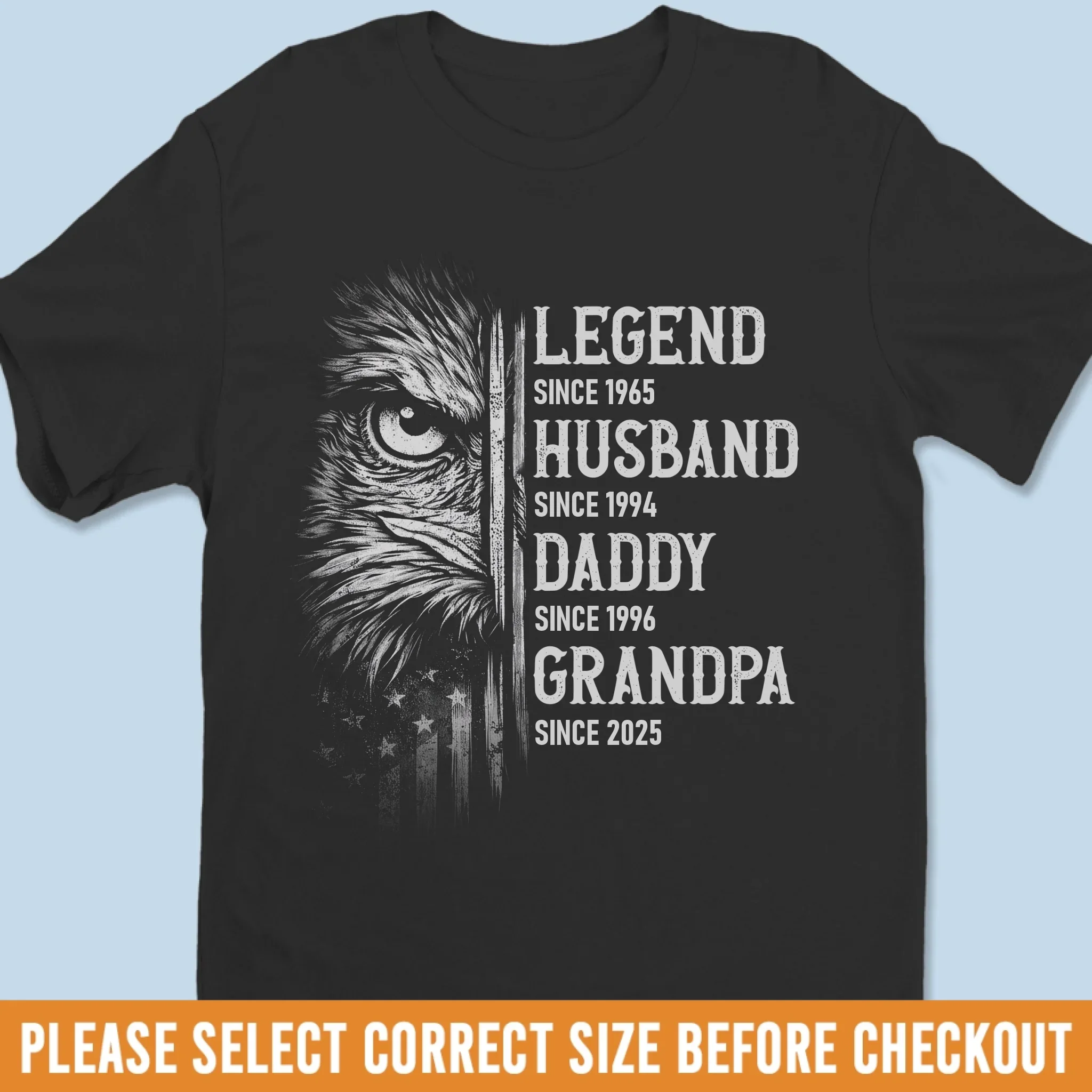 Custom Unisex T-shirt, Premium T-shirt, Hoodie - Personalized  4th Of July Gifts For Dad, Grandpa, Husband - Born To Be Free - Image 7