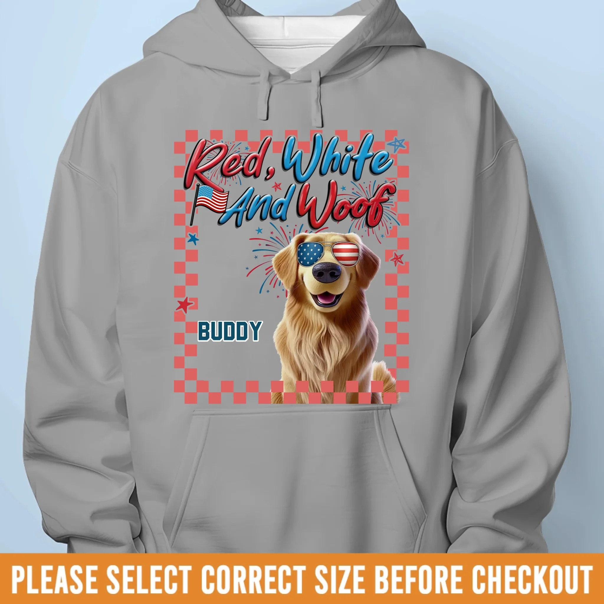 Custom Unisex T-shirt, Premium T-shirt, Hoodie - Personalized 4th Of July Gifts For Dog Lovers, Dog Dad And Mom - Born To Be Pawsome - Image 7
