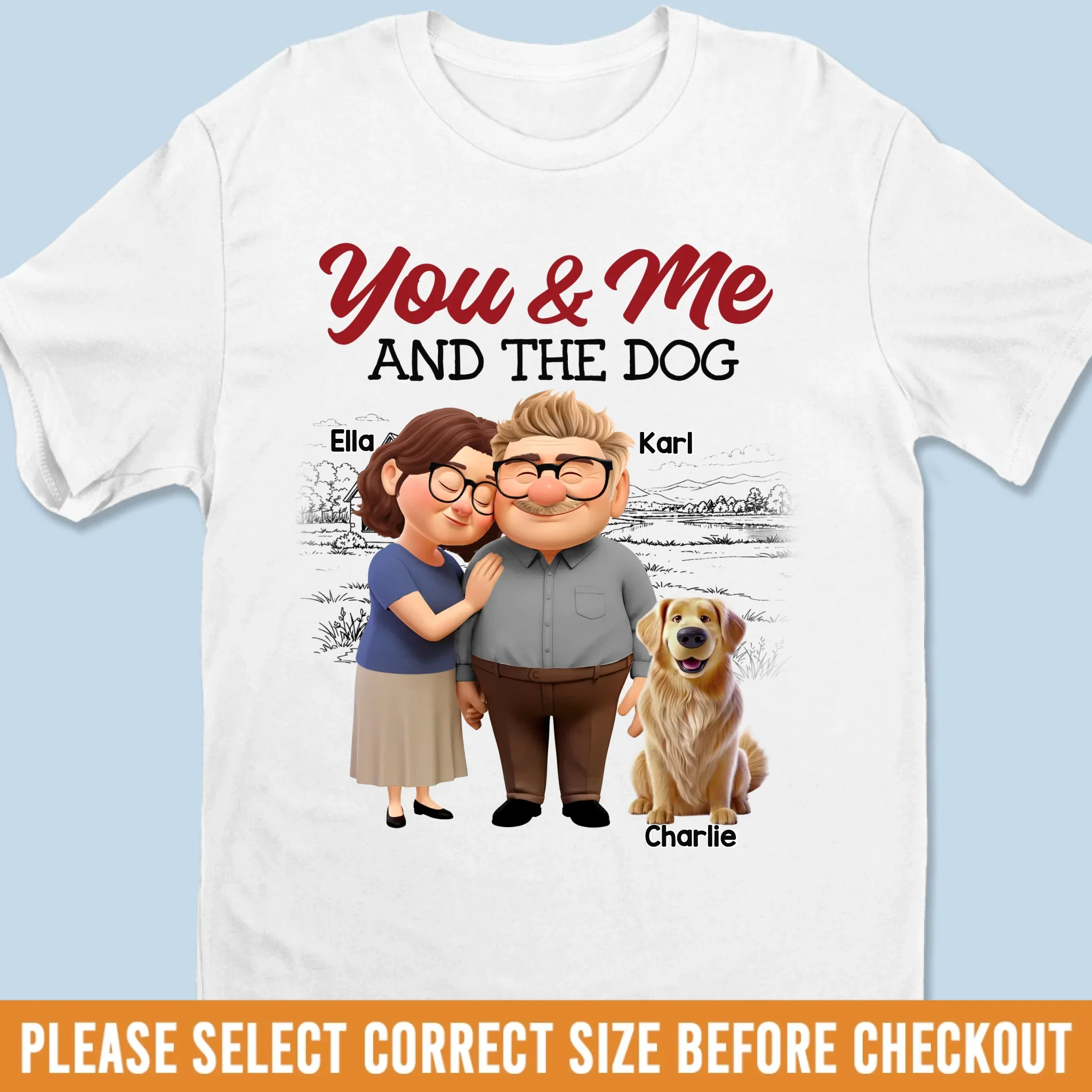 Custom Unisex T-shirt, Premium T-shirt, Hoodie - Personalized Anniversary Wedding Gifts For Husband And Wife, Dog Cat Lovers - You Are My Safe Place - Image 7