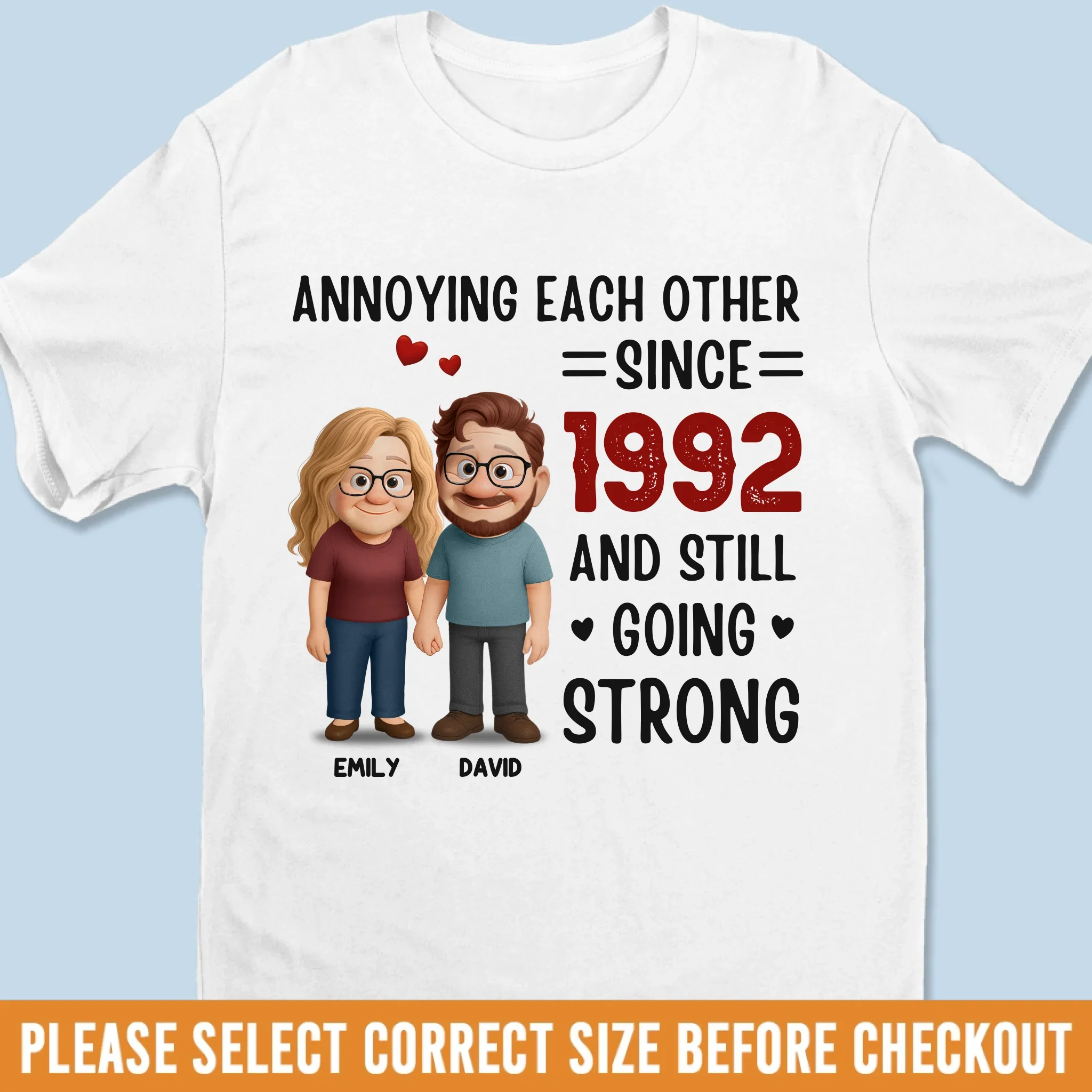 Custom Unisex T-shirt, Premium T-shirt, Hoodie - Personalized Anniversary Wedding Gifts For Husband And Wife, Him And Her - Annoying You Is My Love Language - Image 6