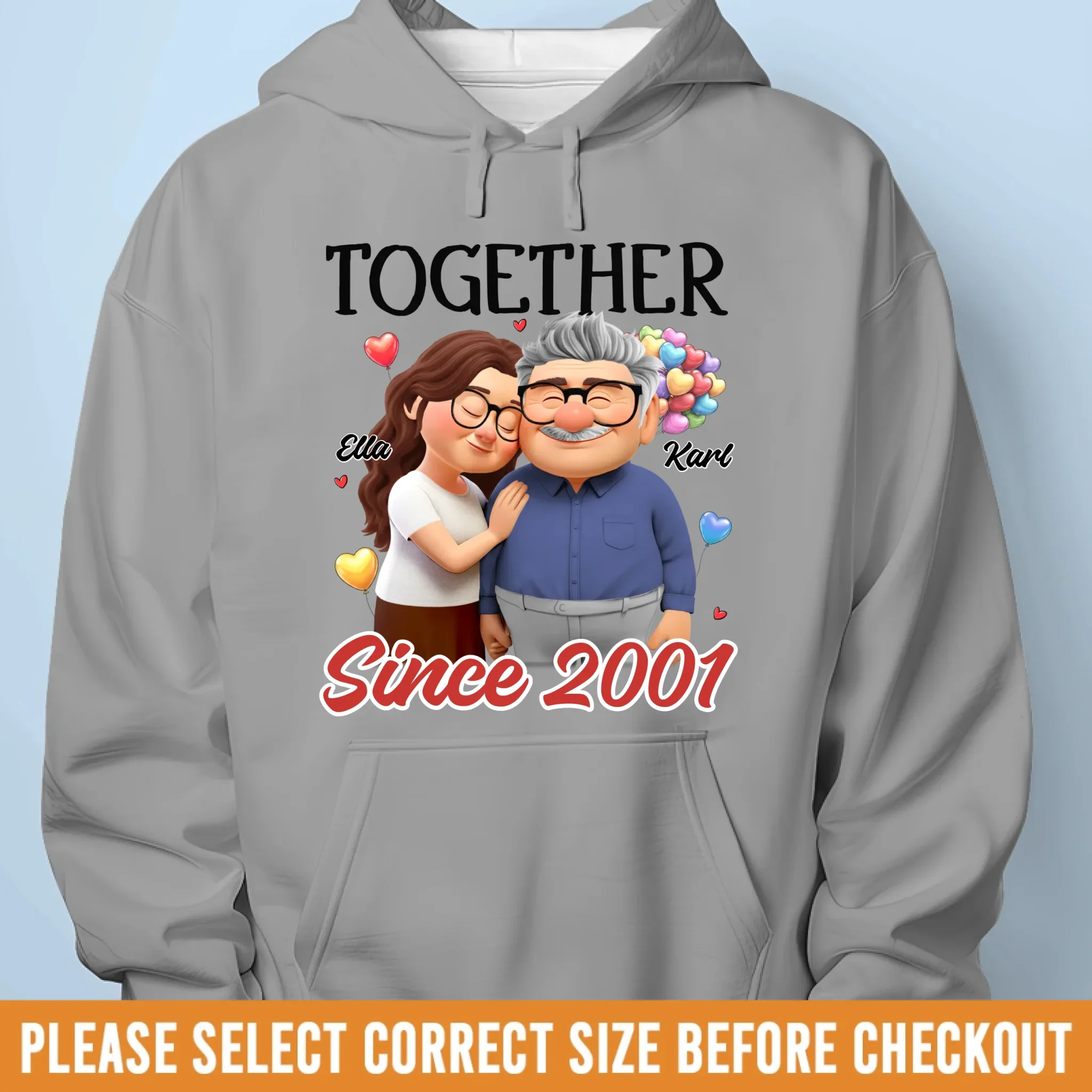 Custom Unisex T-shirt, Premium T-shirt, Hoodie - Personalized Anniversary Wedding Gifts For Husband And Wife, Him And Her - Love Lives Between Us - Image 8