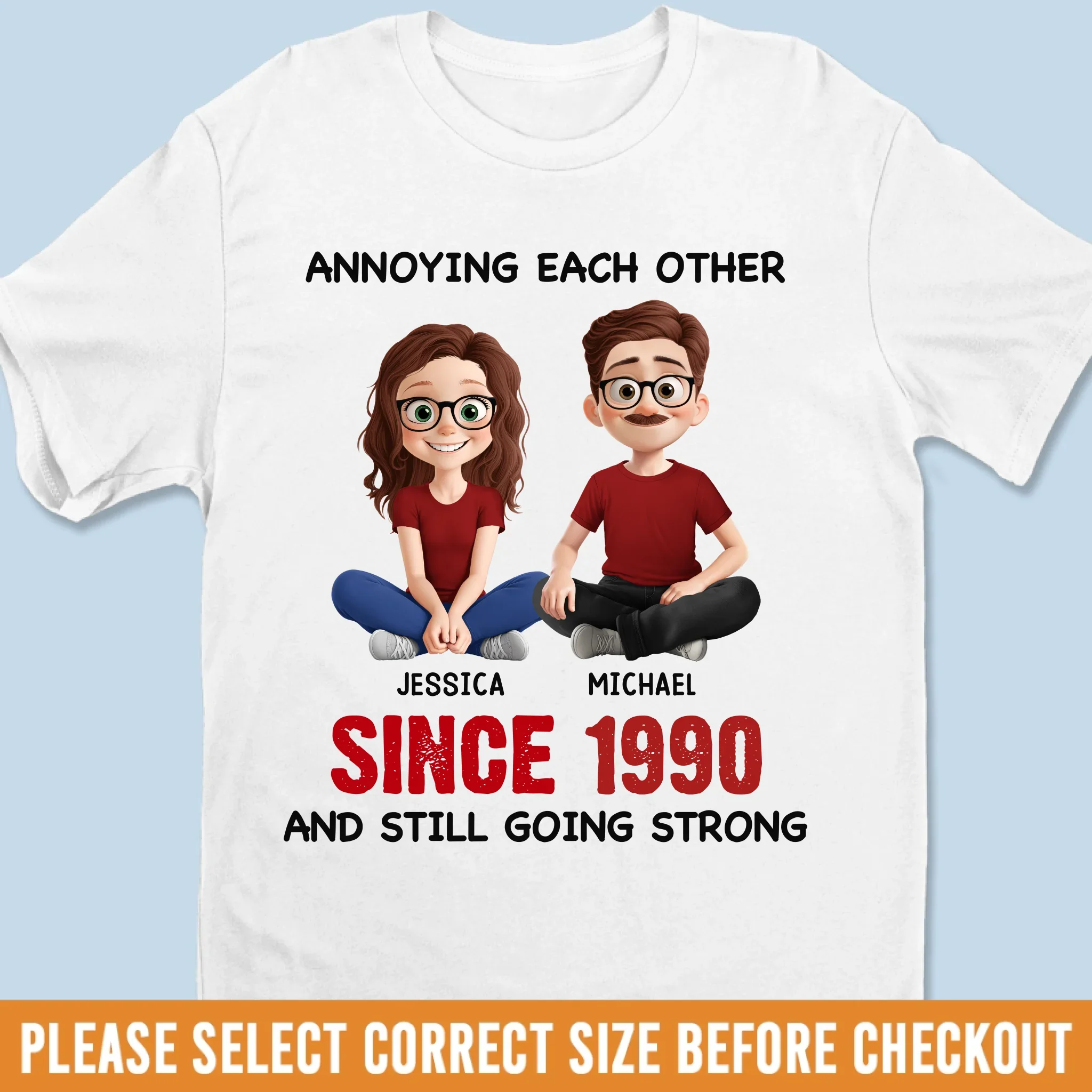 Custom Unisex T-shirt, Premium T-shirt, Hoodie - Personalized Anniversary Wedding Gifts For Husband And Wife, Him And Her - Still Driving Each Other Crazy - Image 6